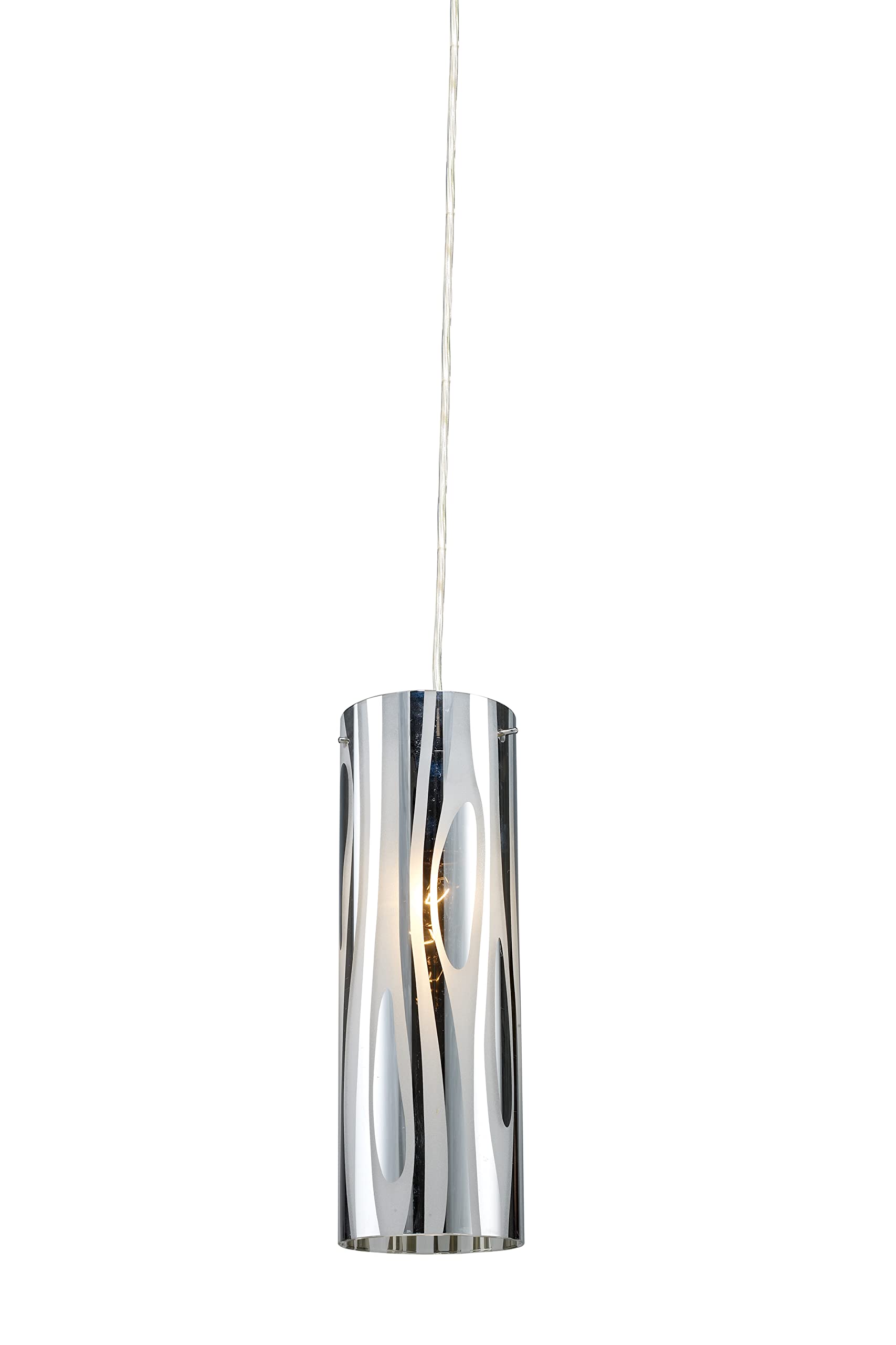 Elk Home Chromia Mini Pendant - 1-Light in Polished Chrome Finish, with Chrome Swirl Metal Shade, Modern/Contemporary Style