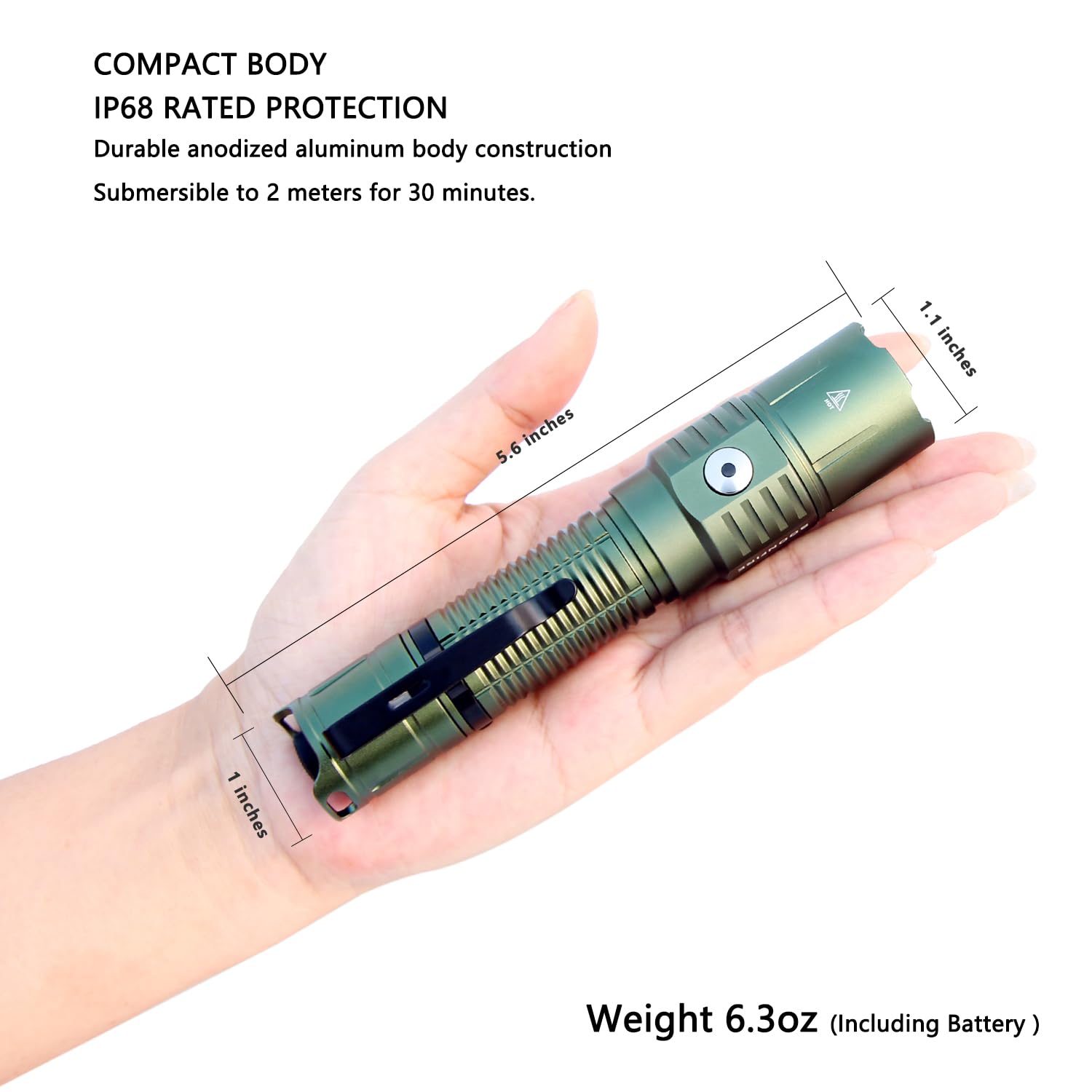 Soonfire Mx77 Military Grade Tactical Flashlight, High 2530 Lumen Police Flashlight With Holster, Long 362 Mters Throw, For Outd