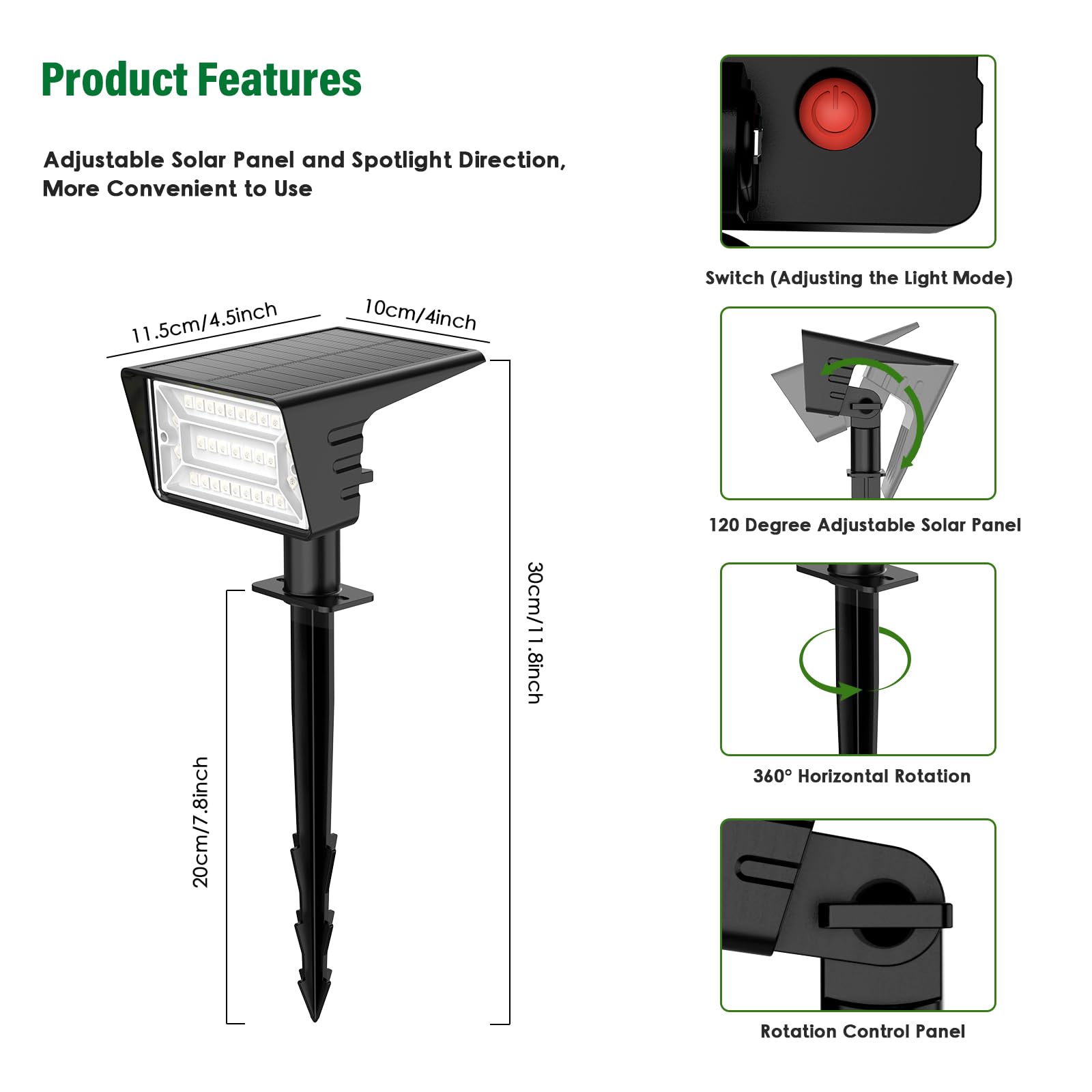 Lamkeep Solar Spot Lights Outdoor With 7 Lighting Modes Rgb  4 Pack Solar Color Changing Lights Ip68 With 29 Led & Auto On/Off  Multicolor Outdoor Lights For Outside  Garden  Yard(Multicolor)