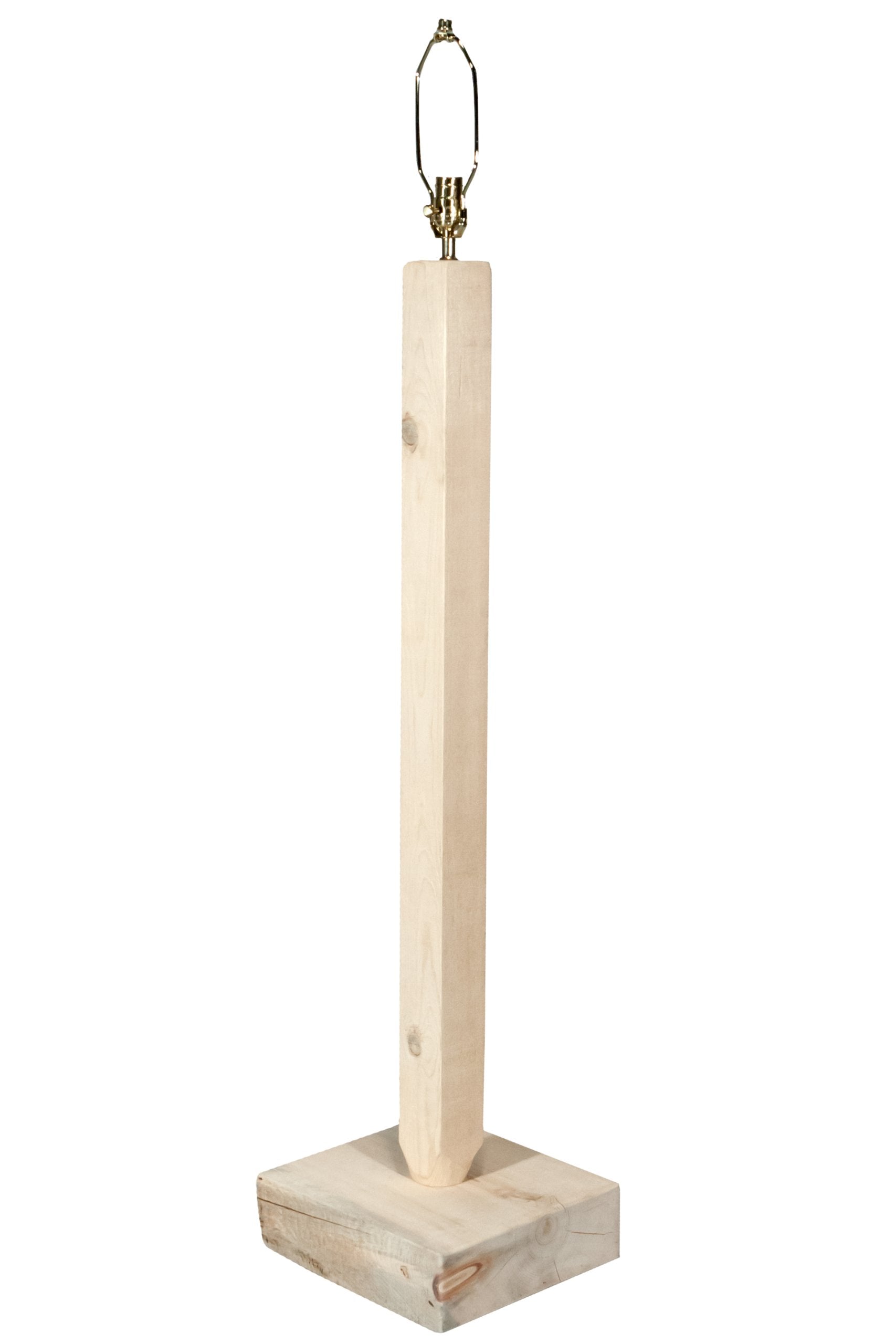 Montana Woodworks Floor Lamp, Clear Lacquer, Wood, 11inL x 13inW x 61inH, Model MWHCFLV