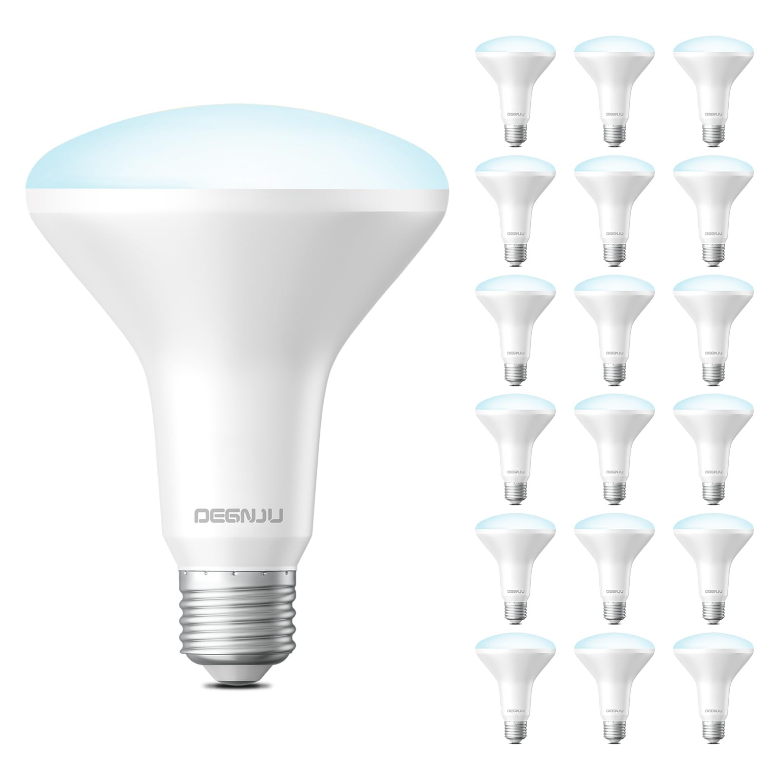 DEGNJU 18 Pack BR30 LED Recessed Light Bulb, Dimmable Indoor Flood Light Bulbs CRI80 7W Equivalent 65W 5000K Daylight 650 Lumens, 15000 Lifetime Hours E26 Base LED Can Light Bulb, Flicker-Free