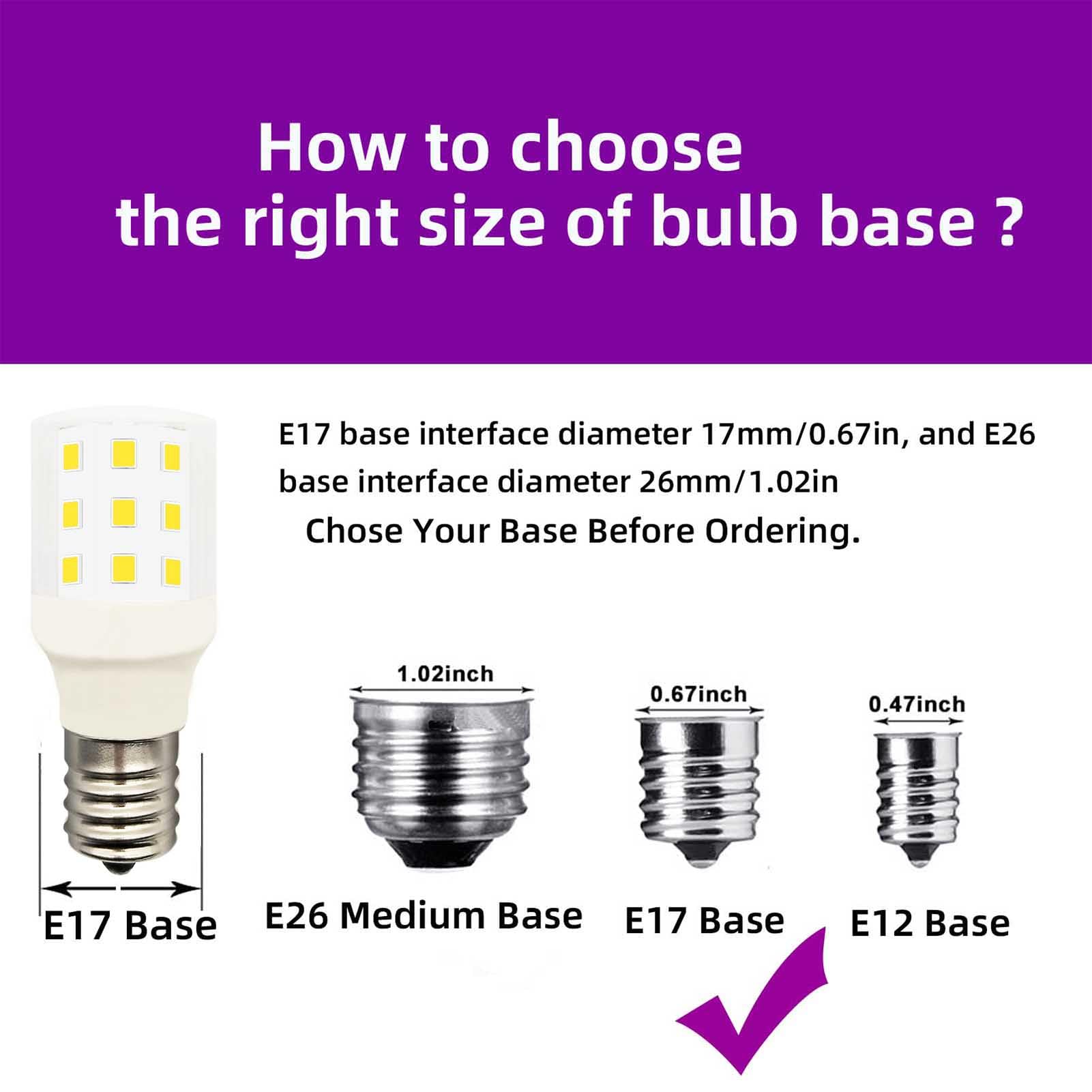Lienngke Led Bulb Kei D28X Kel 2816X 2815 Freezer Light Refrigerator 100-265V E17 3.8W 40W Halogen Equivalent Appliance Daylight