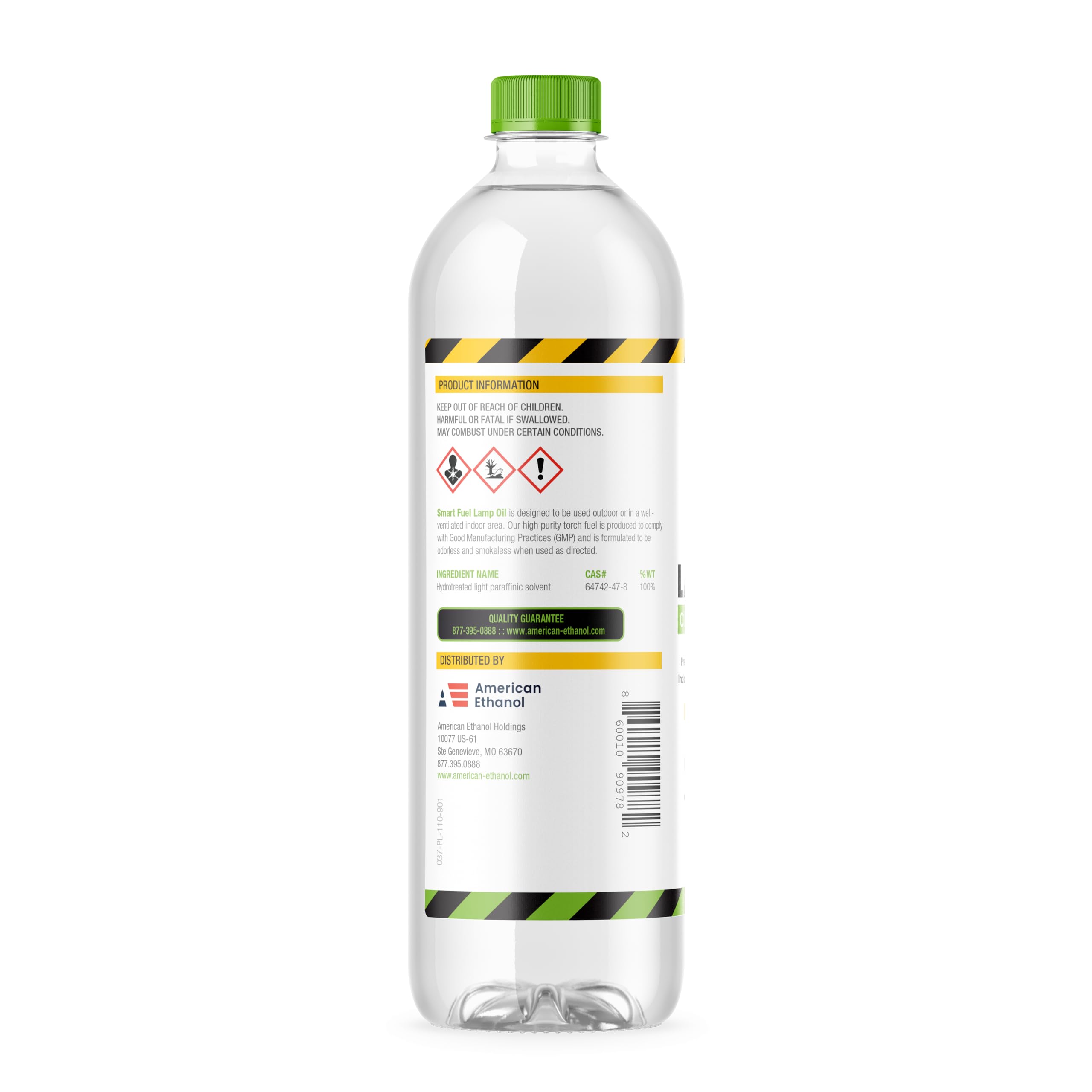 SMART FUEL ETHANOL Paraffin Oil Lamp Fuel - Clear, 32 oz - Smokeless, Odorless, Ideal for Tiki Torches and Lanterns