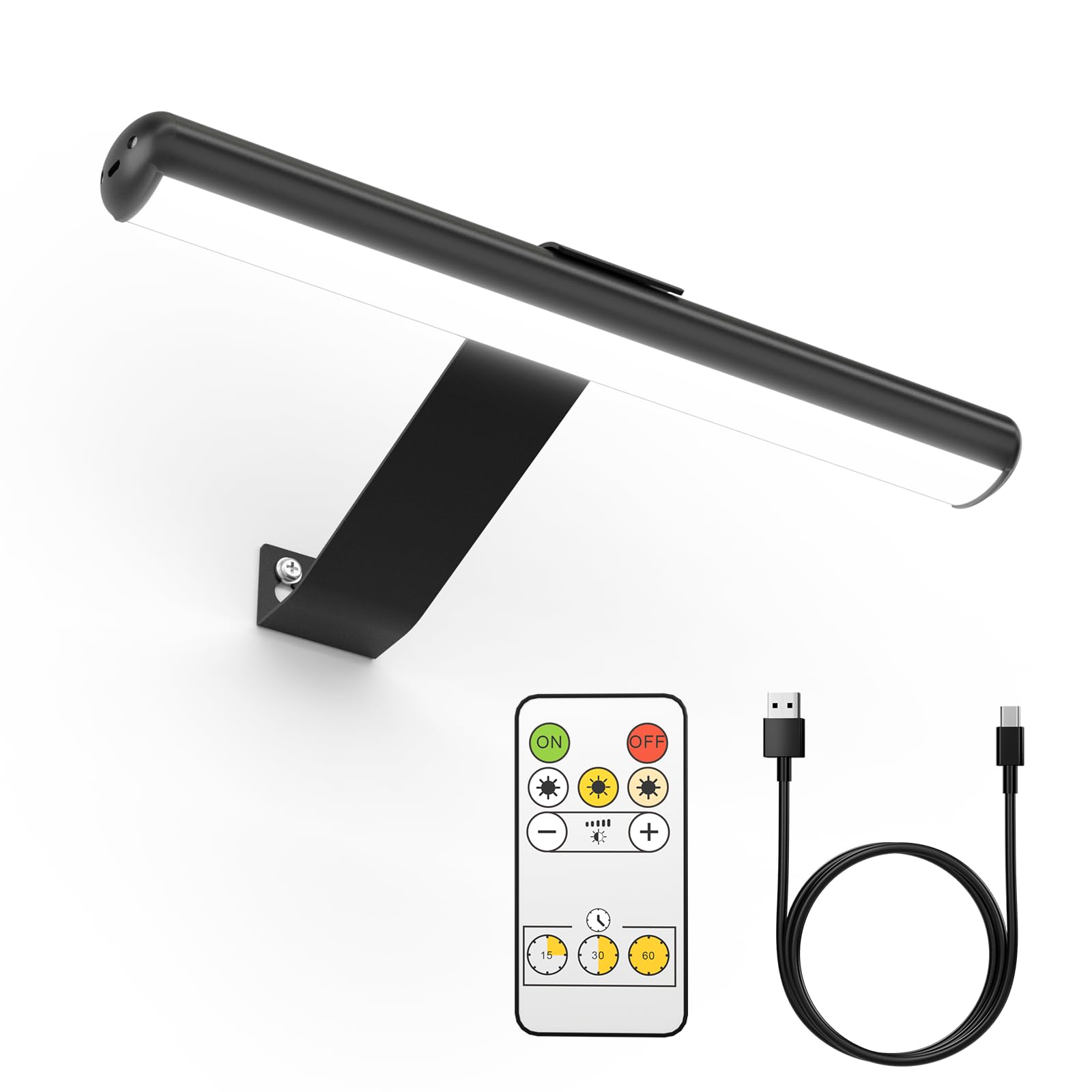 Olafus Wireless Picture Light Rechargeable Battery Operated, Remote Control Painting Lamp with Removable Tube, Infinitely Dimmab