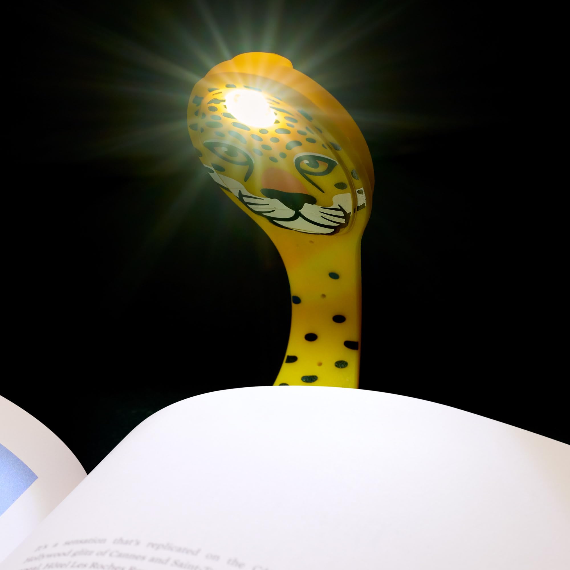 Gifts for Readers & Writers 2-in-1 Flexilight Bookmark & Book Light, Battery Operated, Leopard, Plastic, Ideal Gift for Book Lovers
