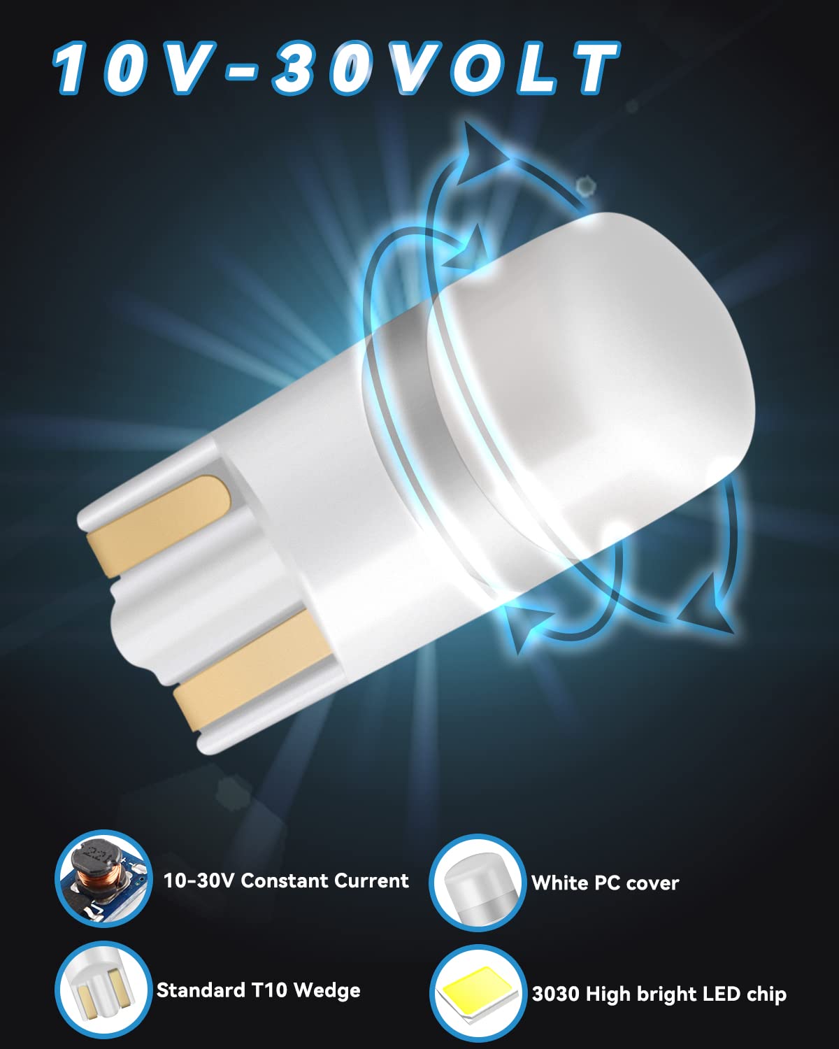 Keiurot House Number Light Bulb Kit, LED Replacement, 10-30V AC/DC, Warm White, 2-Pack, Ideal for RV, Landscape, and Cabinet Lighting