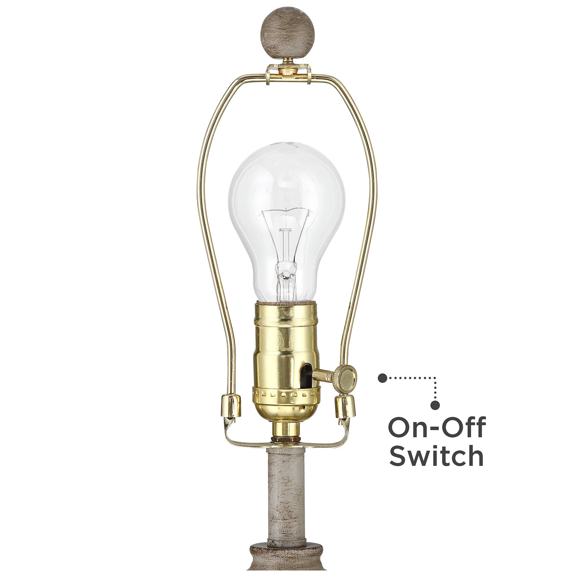 360 Lighting Lynn Country Cottage Farmhouse Rustic Buffet Table Lamps 26.75'' Tall Skinny Set Of 2 Light Beige Wood Black Faux S