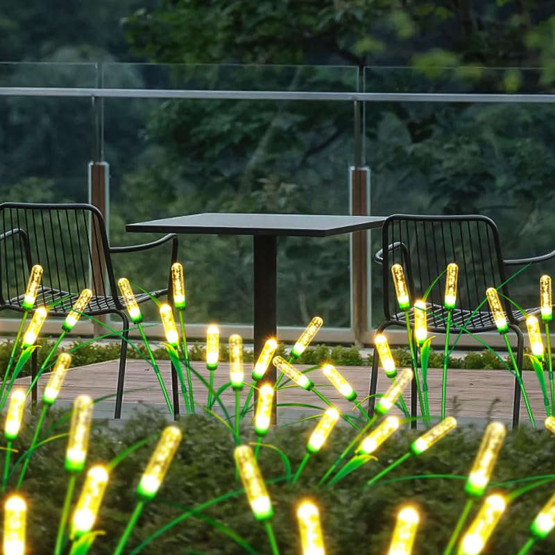 Bxroiu Solar Outdoor Garden Lights,Led Solar Swaying Lights For Garden Patio Yard Pathway Walkway Wedding Party Christmas Landscape Lighting (Warm White, 2 Pack)