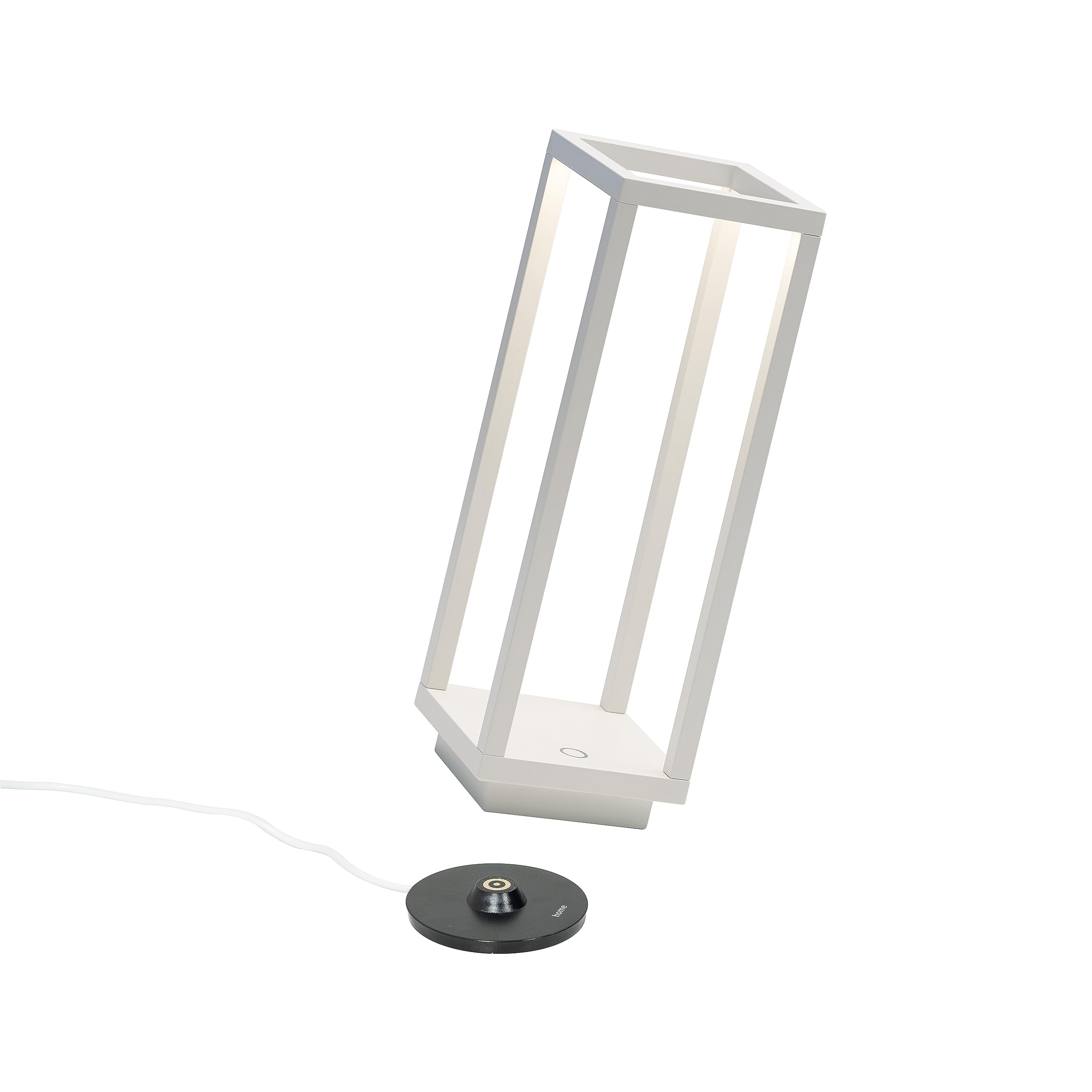 Zafferano Home Pro Lamp, Rechargeable Cordless Table Lamp, Touch Controls, 3000K, 11.6 Inches, White, Model LD0258B3
