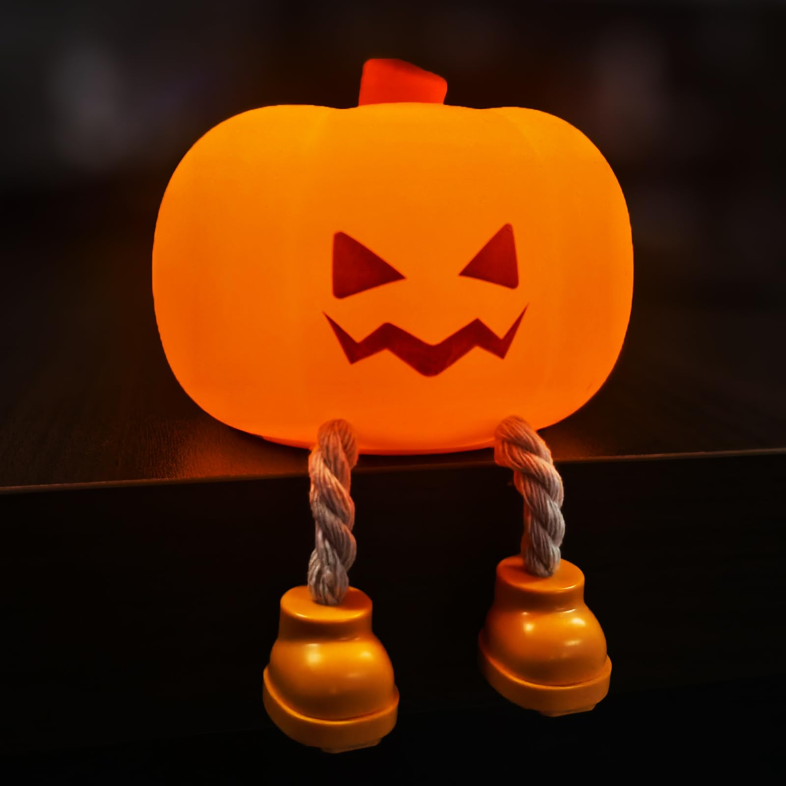 COBIKU Pumpkin Night Light  Cute LED Night Lamp  Silicone Dimmable Nursery Nightlight for Silicone Rechargeable Bedside Touch Lamp  Funny Office Desk Halloween Decor for Woman For Mature Userss