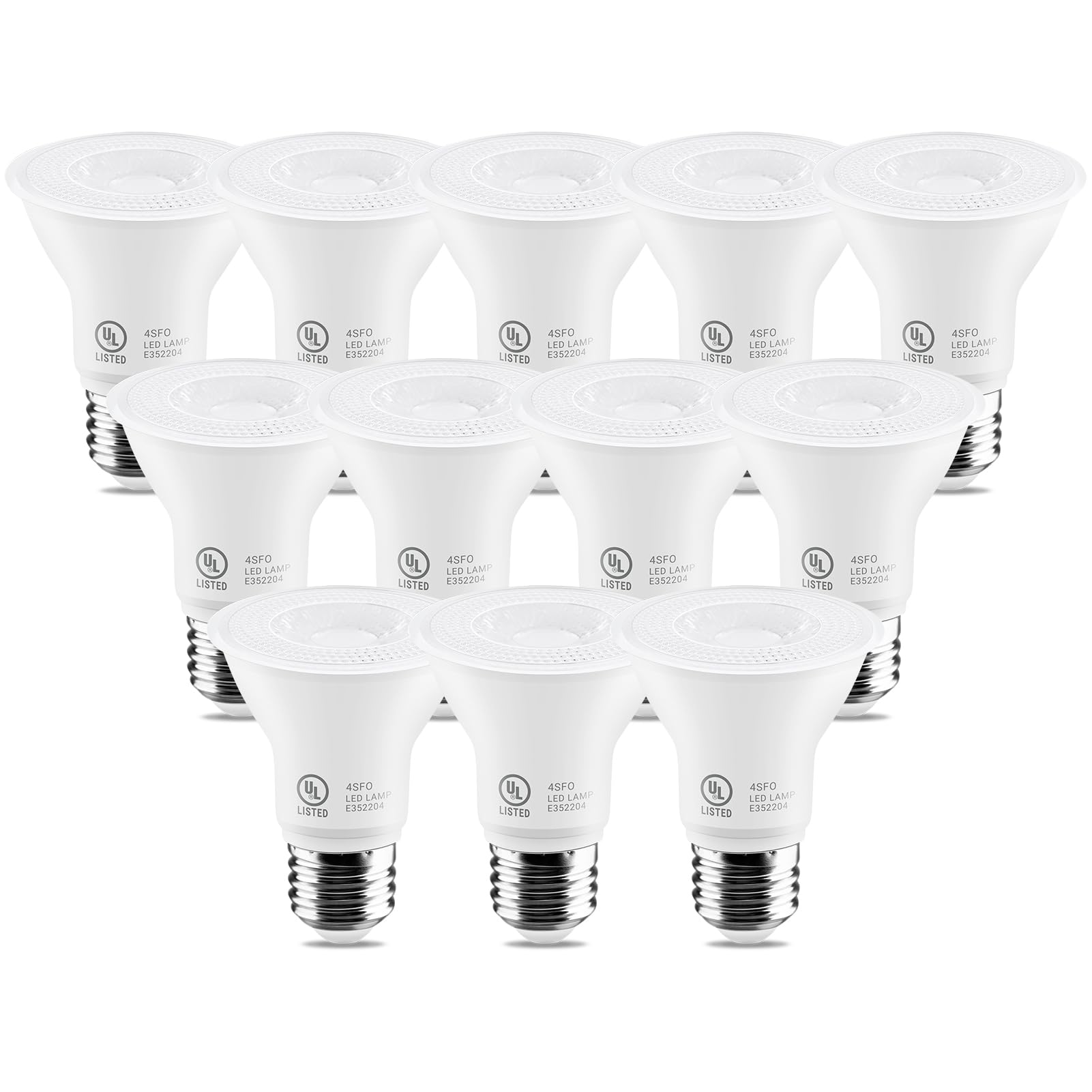 LightingWill 7W Par20 LED Bulb, 500 Lumens, Dimmable, 5000K Daylight White, E26 Base, 12 Pack
