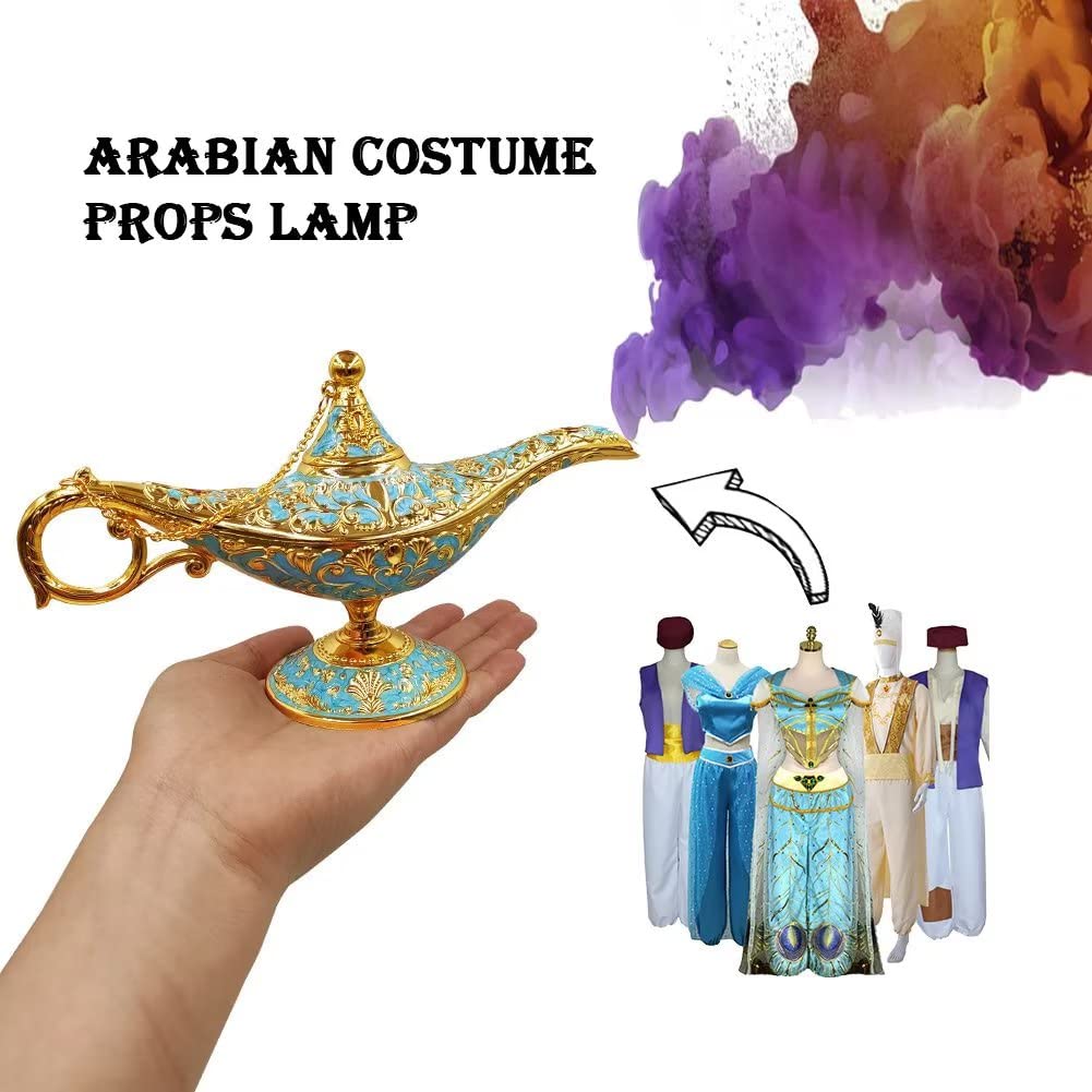 Hourwof Aladdin Genie Lamp - Vintage Arabian Magic Lamp Prop, Large, Purple, Model HW-ALPN-LPR, Party Decoration, Birthday Gift