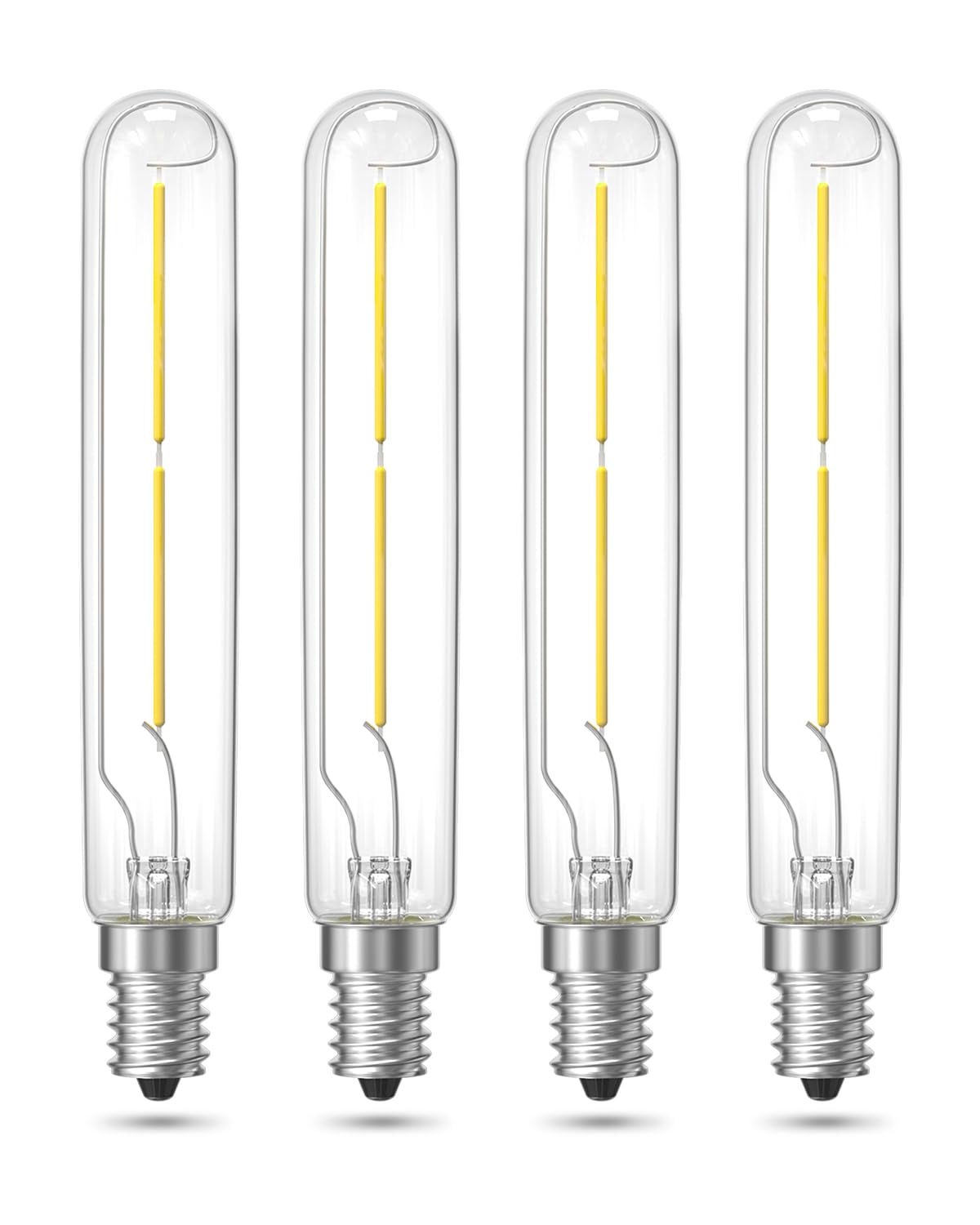 Tobebright T6.5 Led Exit Sign Light Bulbs,2W Refrigerator Light Bulb,20W T6.5 120V Intermediate Base E17 Clear Appliance Bulb Eq