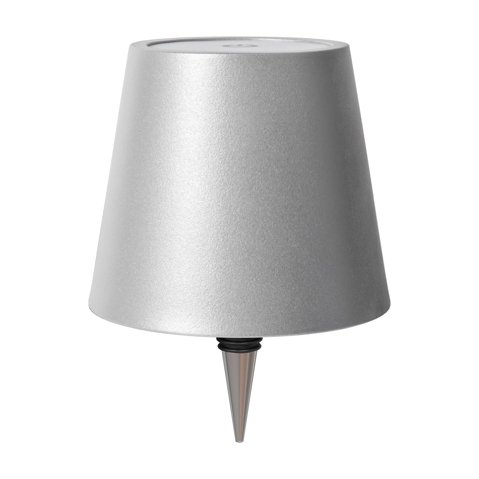 nulmvic Wireless Bottle Lamp, Rechargeable LED Light, 3 Color Temperatures, Silver Matte, for Bedroom, Restaurant, Bar