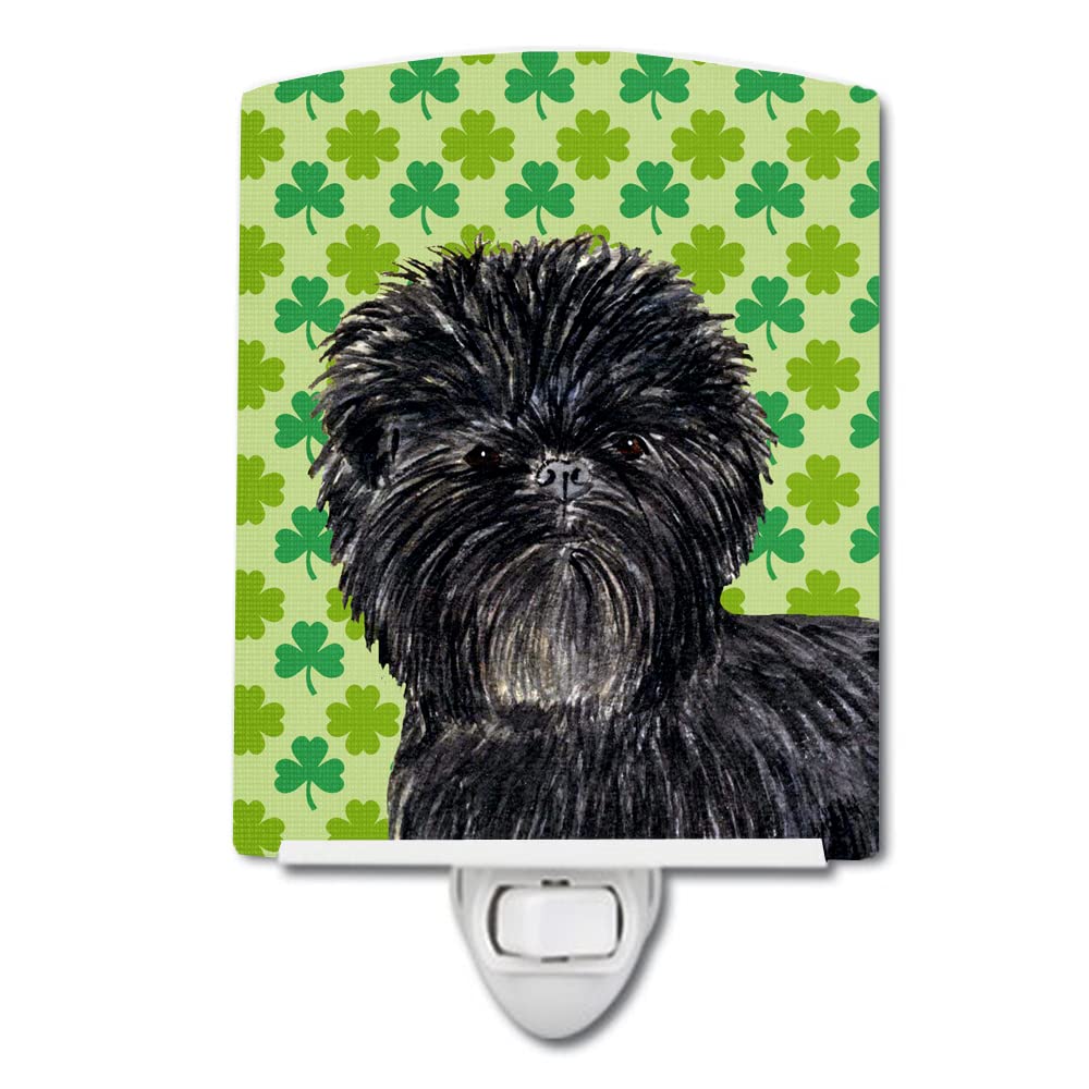 Carolines Treasures Ceramic Night Light, Affenpinscher St. Patricks Day Design, 6x4x3in, Multicolor, Model SS4442CNL