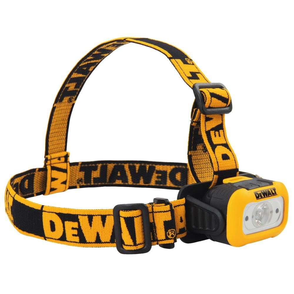 DEWALT Headlamp 200 Lumen, Yellow, Model DWHT81424 for Jobsite Use