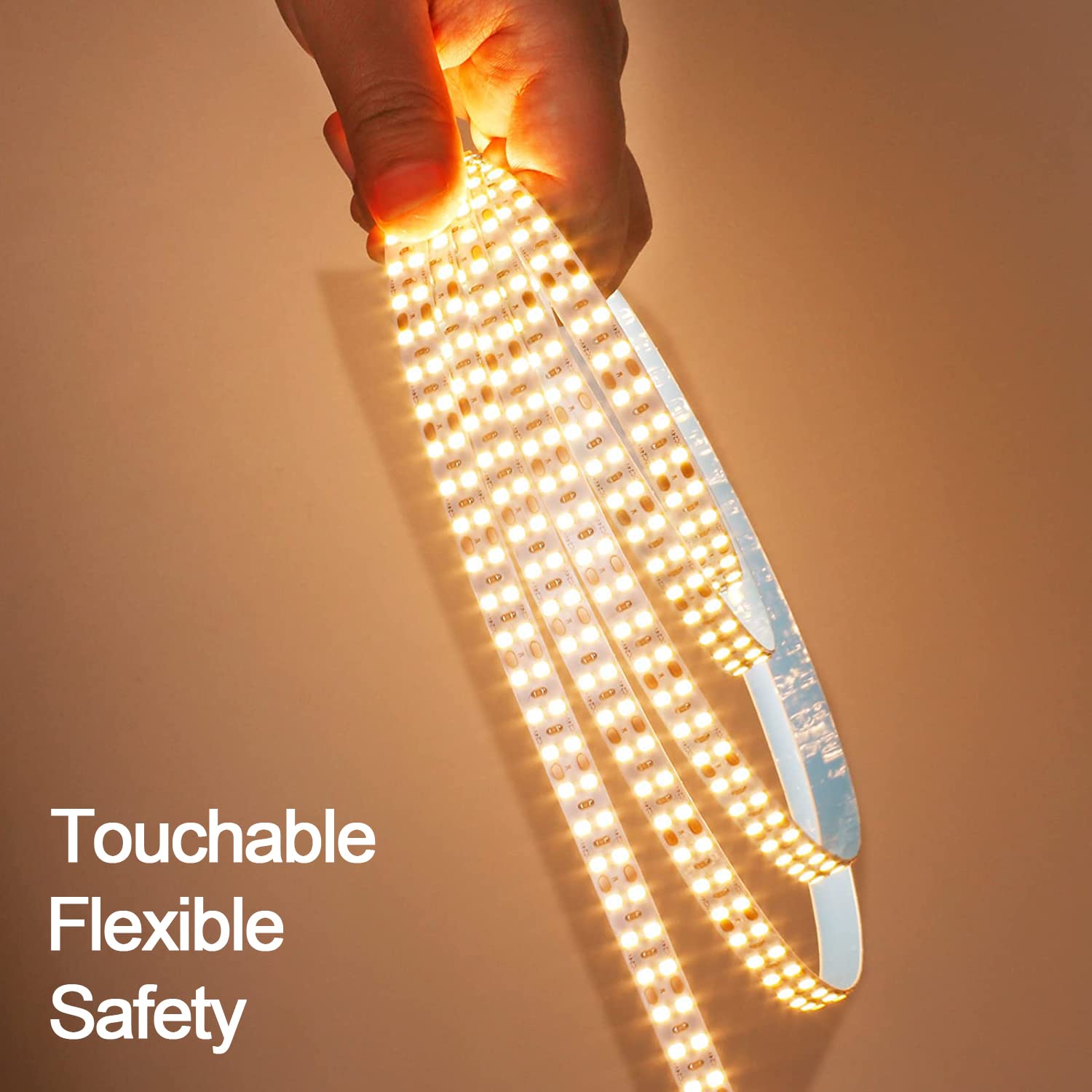 Kxzm 24V 32.8Ft(10M) Double Row Led Strip Light Warm White 3000K 2400Leds 2835Smd 160W High Brightness 11000Lm No-Waterproof Ip2