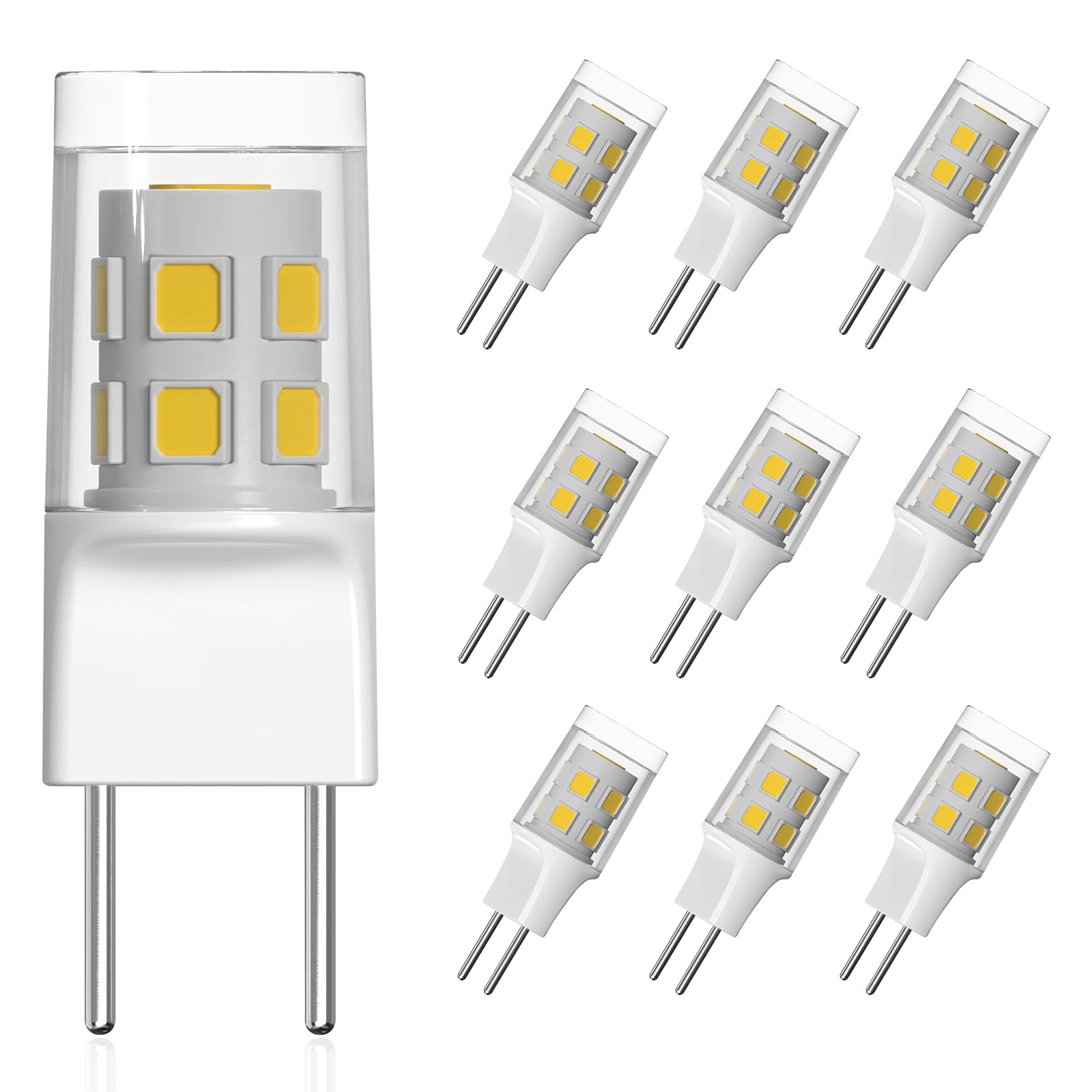 Ssqy G8 Led Light Bulb, Gy8.6 Bi-Pin Base, 3W 120V 20W 35W Halogen Replacement Bulb For Under Counter Kitchen Lighting, Under-Ca