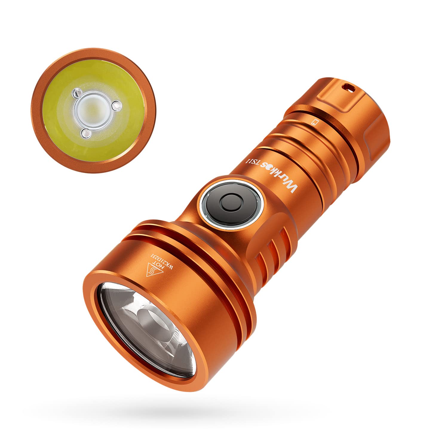Wurkkos TS11 EDC Flashlight Rechargeable,Super Bright Led Pocket Flashlight with 616M Beam Distance,Compact LED Flashlight with 