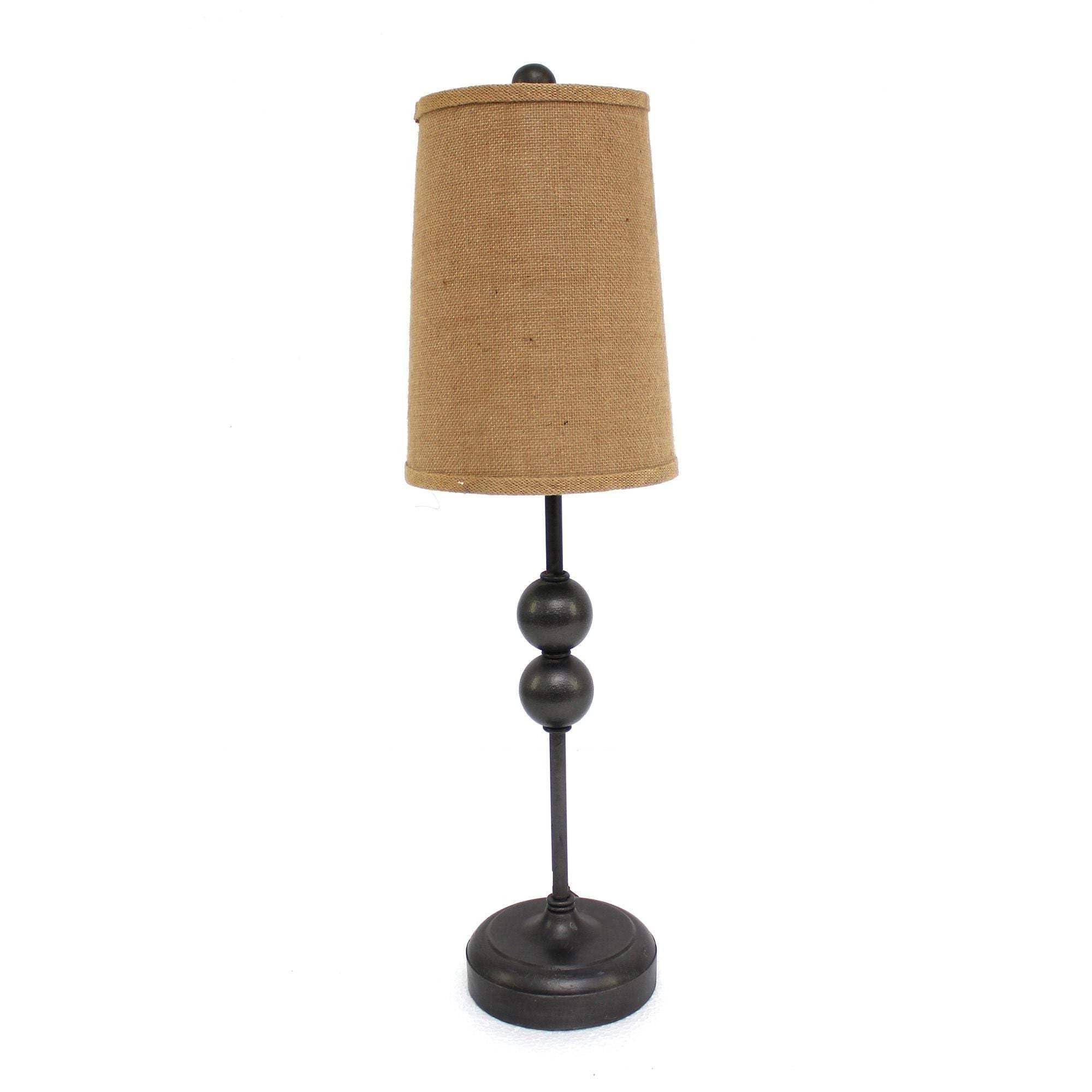HomeRoots Accent Table Lamp, Bronze, Minimalist, 8inx7inx29in, Model 277074, Linen Material