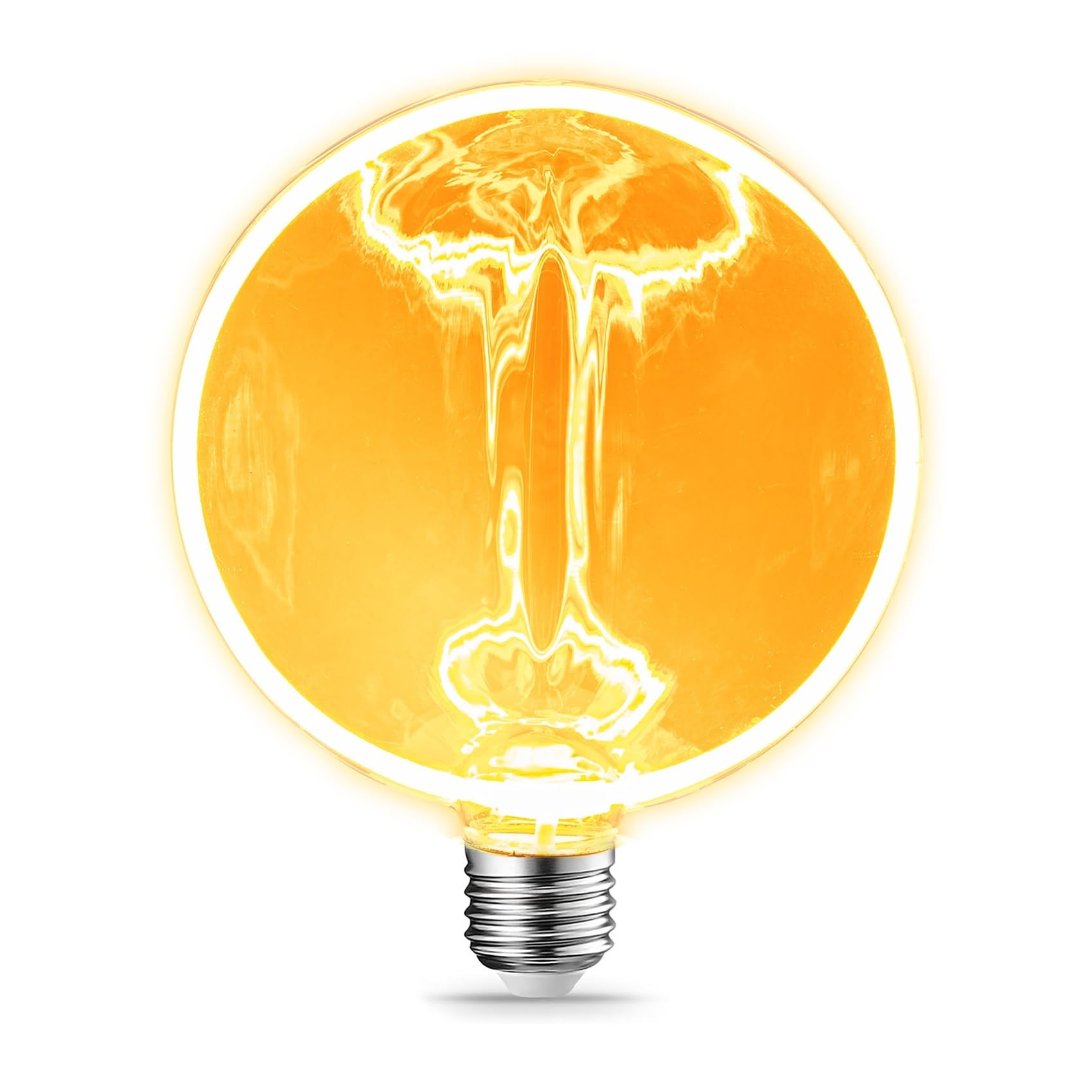 Sunaiony Decorative Light Bulb Unique Globe Bulb 40 Watt Equivalent, Dimmable Spiral Filament Large E26 Vintage Edison Led Light