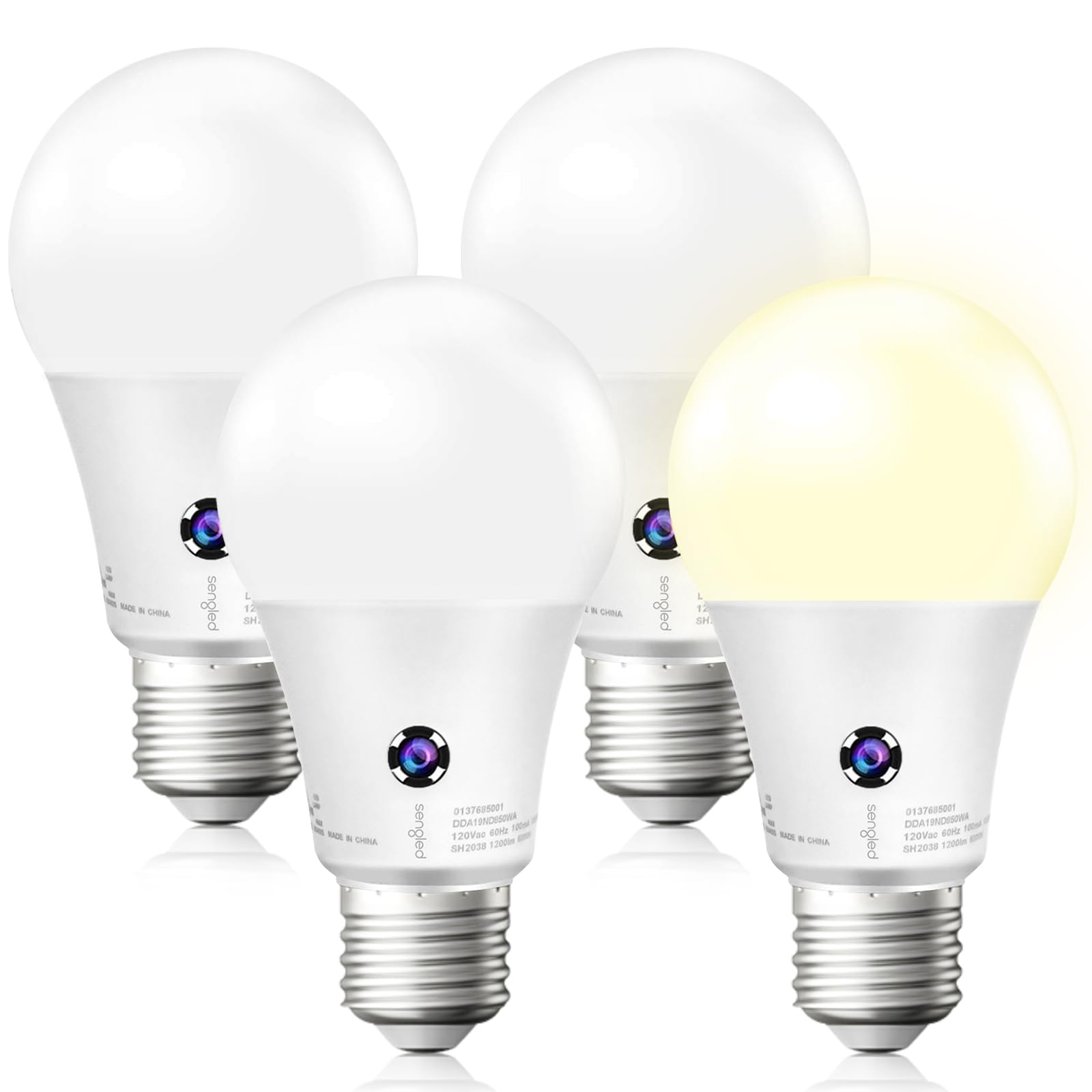 Sengled Dusk To Dawn Light Bulbs Outdoor, 3000K Soft White, A19 Led Sensor Light Bulb, 75 Watt Equivalent, 1200Lm, Automatic Pho