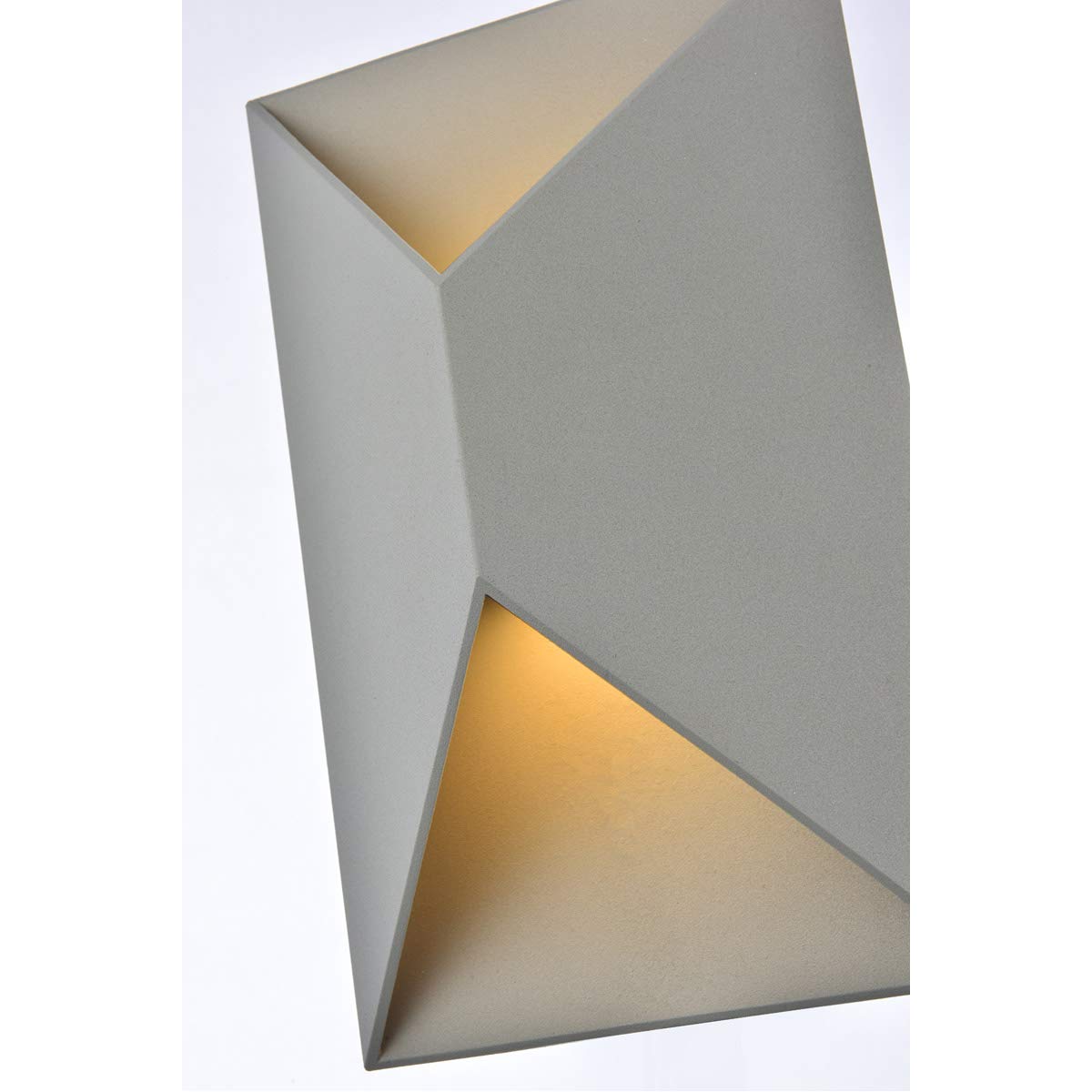 Living District Modern Wall Sconce LED Light, Metal, 7inL x 4.25inW x 11inH, Silver, Model LDOD4022S