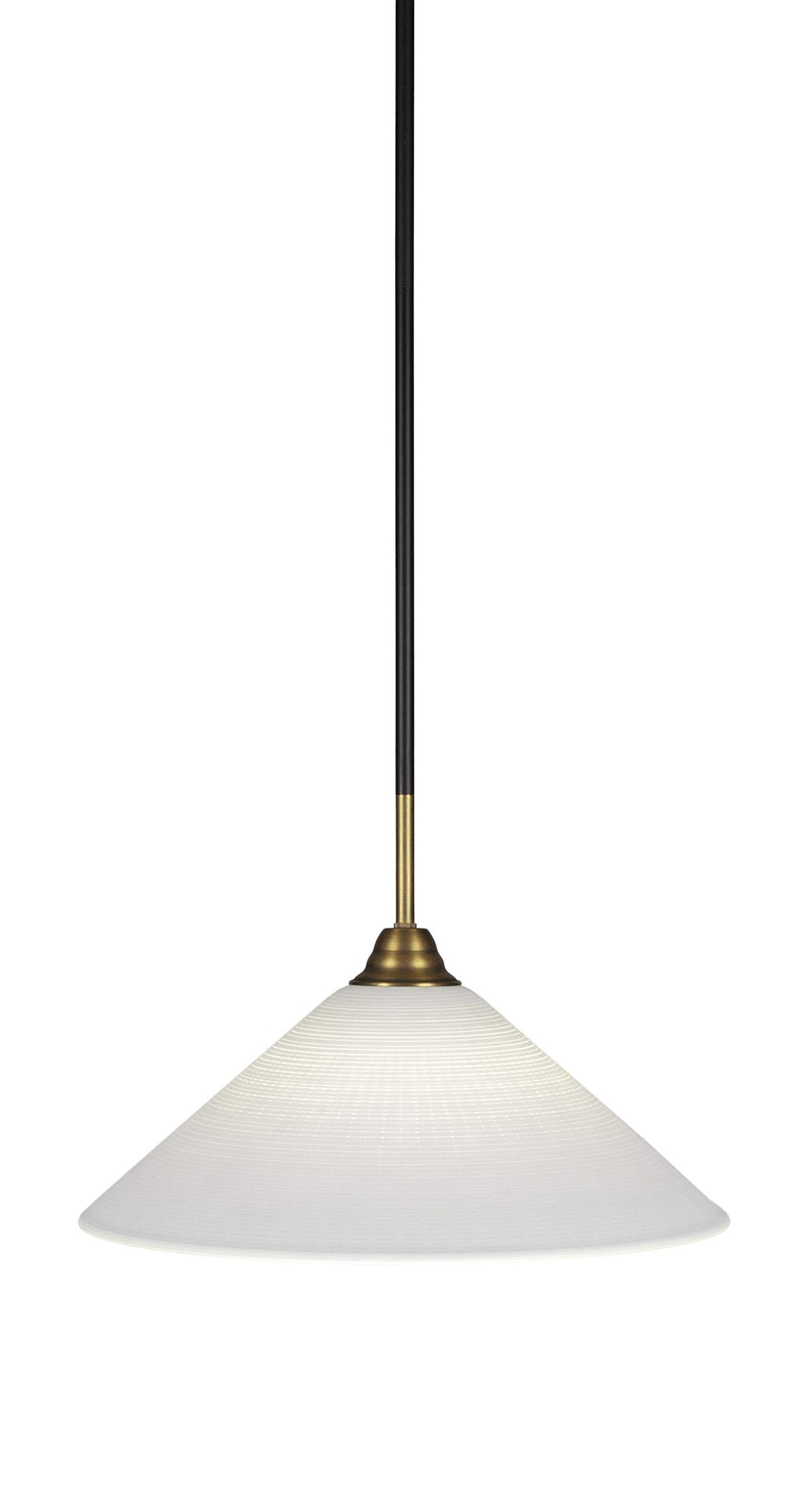 Toltec Lighting Paramount 1 Light Mini Pendant in Matte Black & Brass (3401-MBBR-4011)