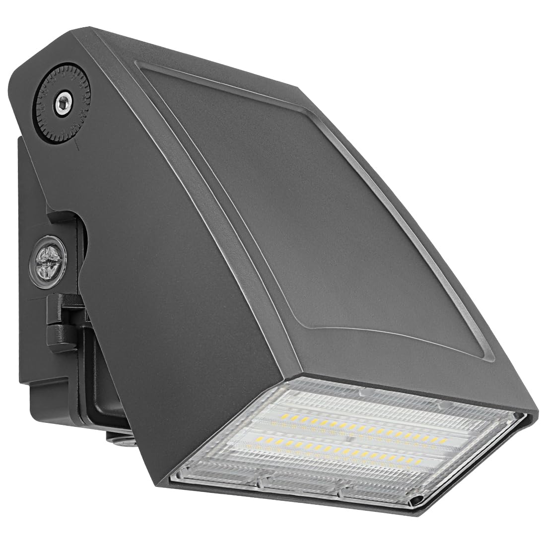 kadision 30W LED Wall Pack Light, Dusk-to-Dawn, 3900lm, 5000K, Adjustable, Dark Grey, Model WP-30D-50(PC)