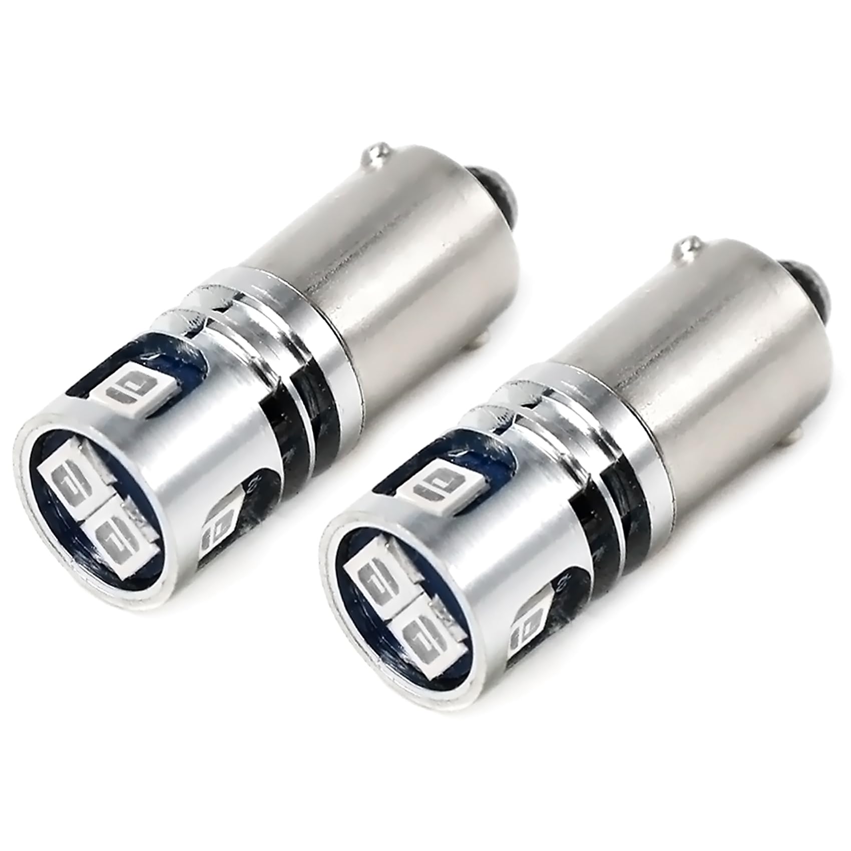 PHINLION BA9S Blue LED Car Light Bulb, 2835 5-SMD, for License Plate, Side Door, Courtesy, Interior Dome, Map Lights