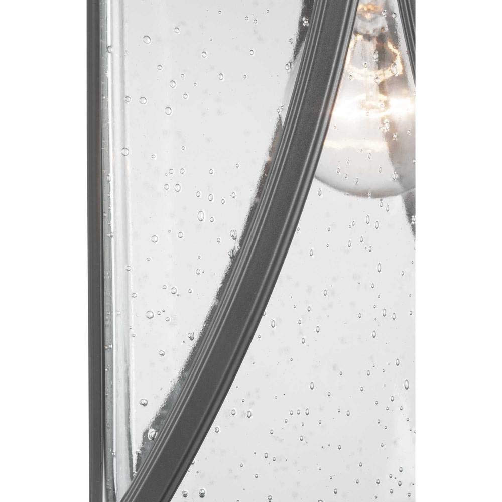 Progress Lighting Abbott Collection Outdoor Lantern, 1-Light, Clear Seeded Glass, Antique Bronze, 15.25x8.25x8.25, Model P550040-020