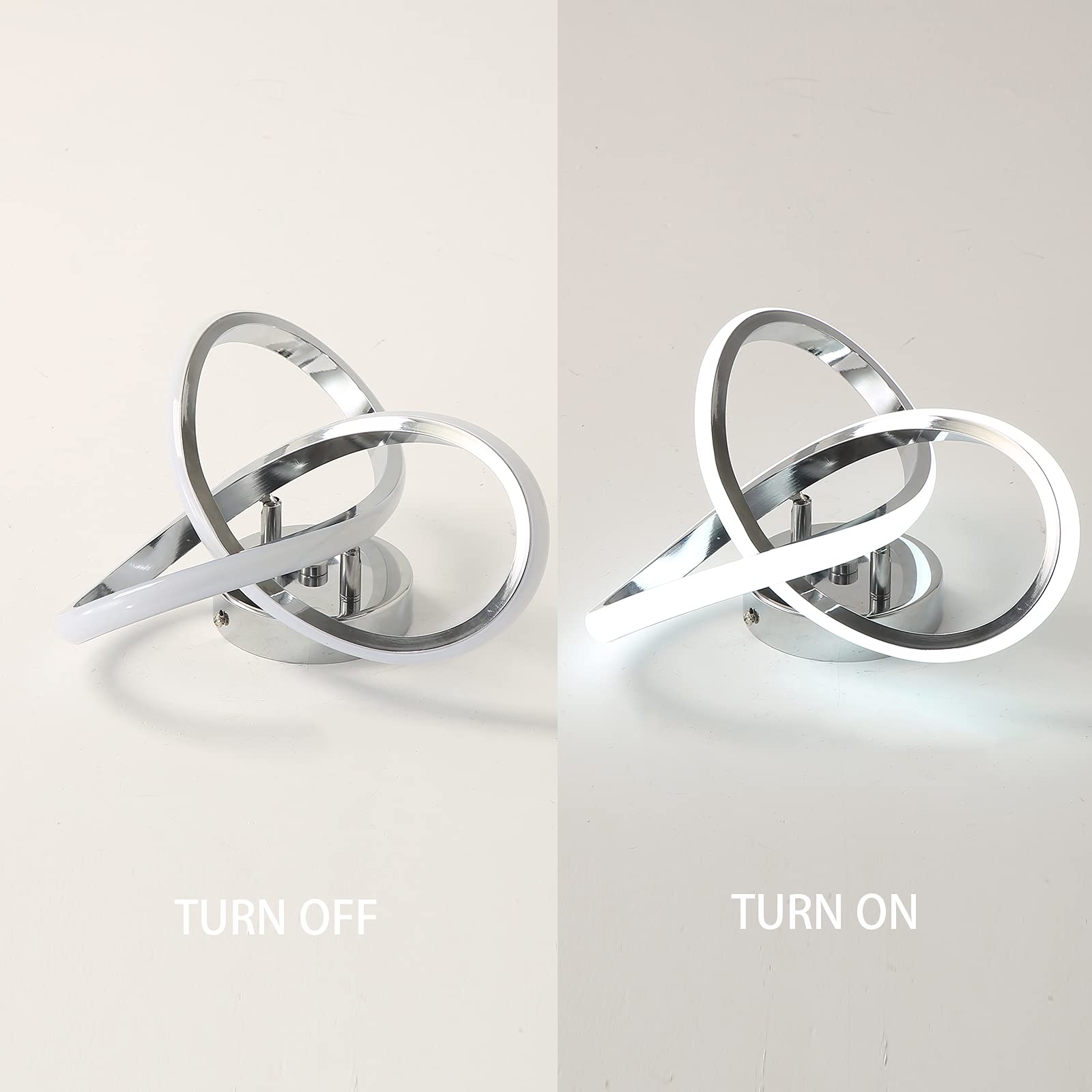 Caneoe Modern Led Ceiling Light Fixture, Acrylic, Chrome, 6000K, Flower Design, Ideal For Bedroom, Bathroom, Kitchen, And Hallway