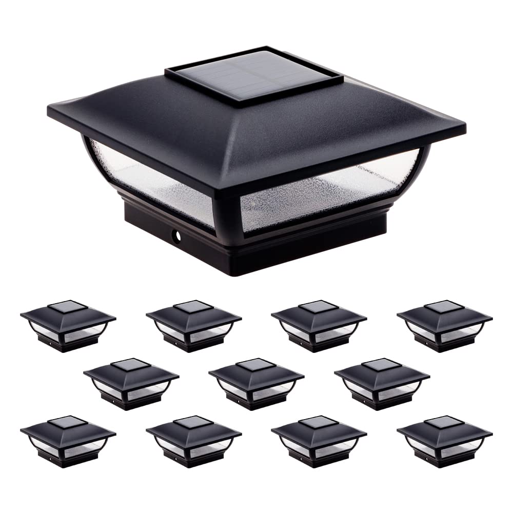 Greenlighting Royalty Solar Post Lights Outdoor Waterproof - Solar Post Cap Lights - 4X4 Post Solar Lights For Deck - Solar Fenc