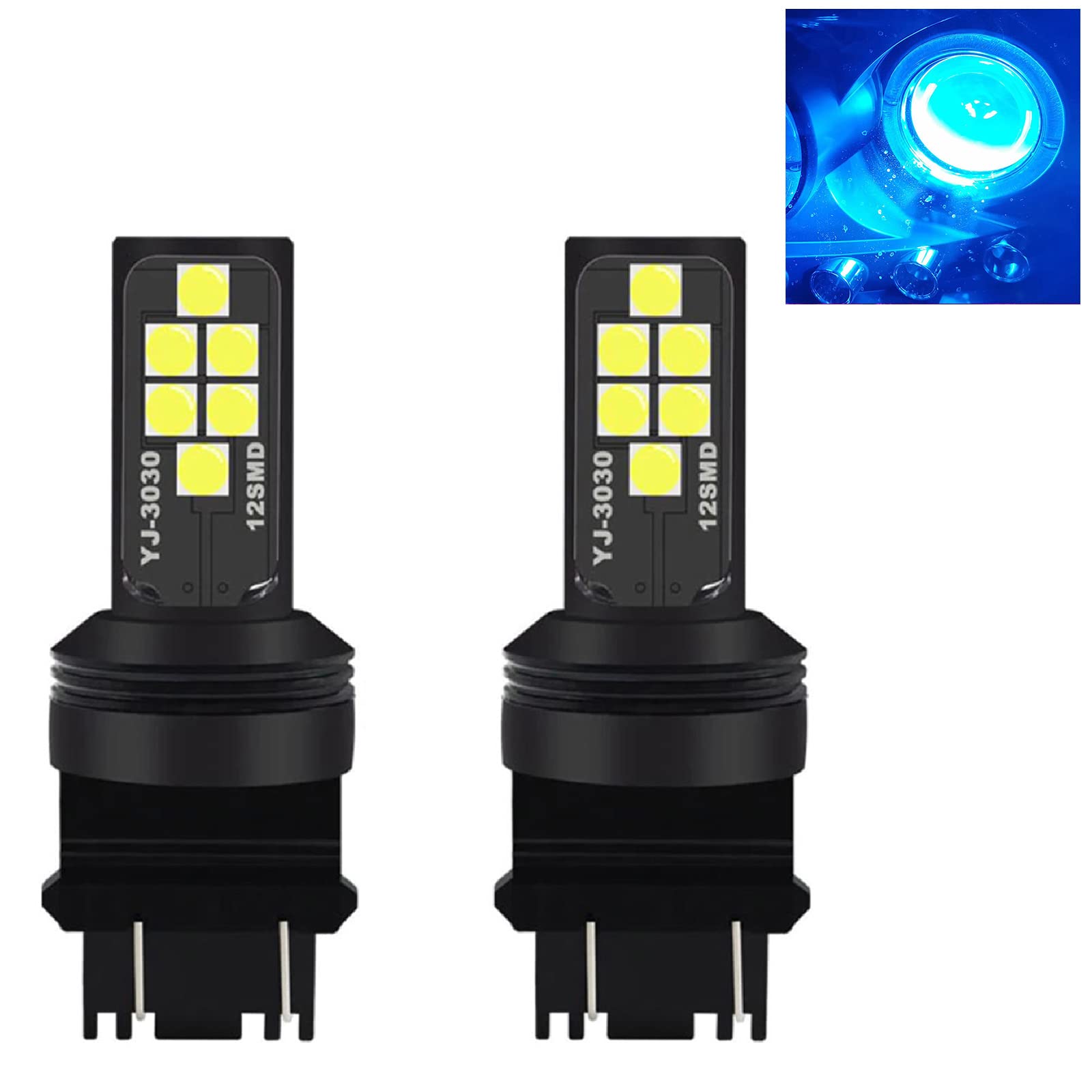 SOCAL-LED LIGHTING LED Turn Signal Bulb 3156 3157 Ice Blue Pack of 2