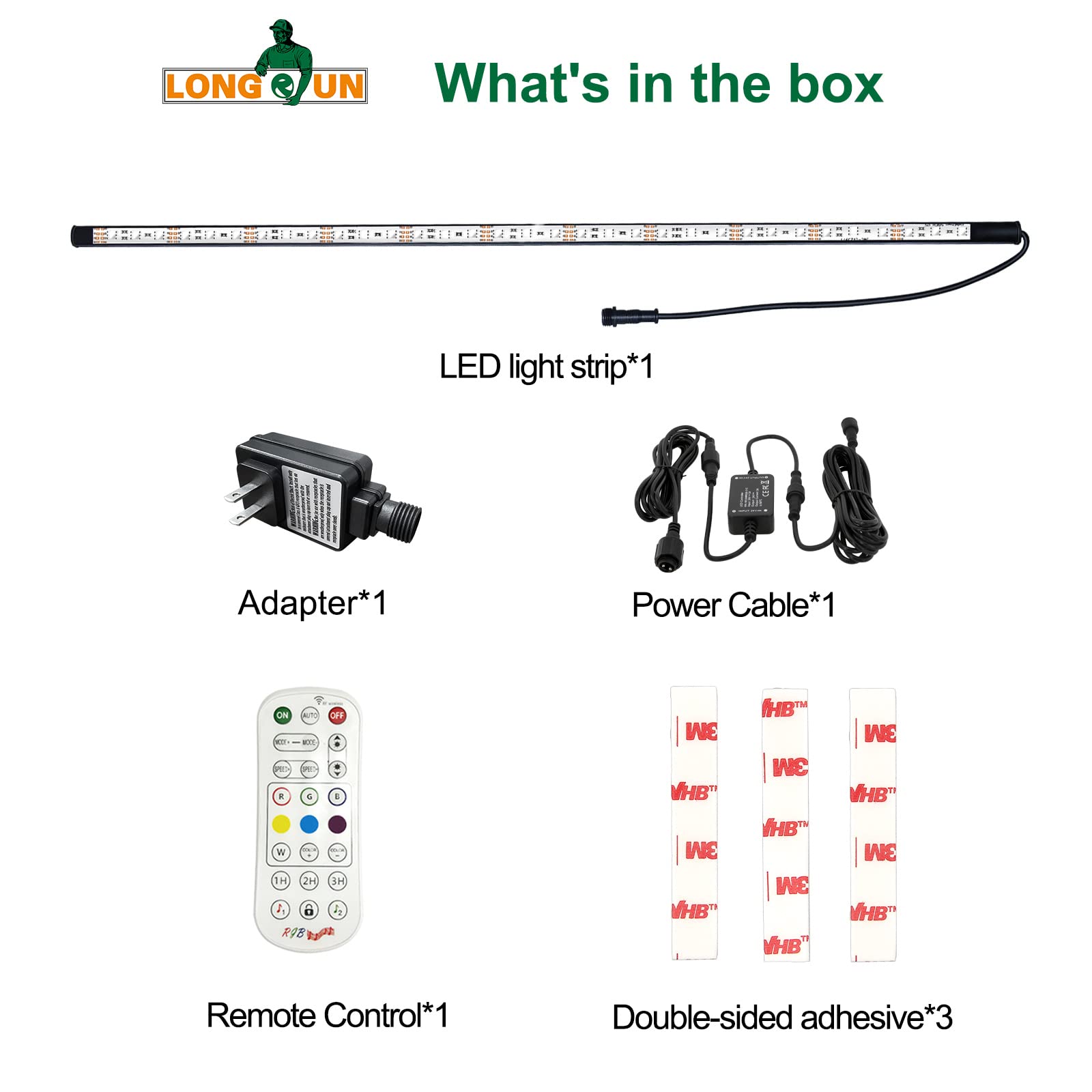 Longrun LED Color Changing Strip Lights, 22.36" Waterproof APP Control for Garden, Pond, Pool, Fountain, Landscape - Multiple Colors