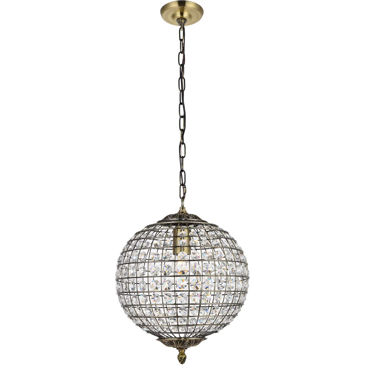 Living District Earlene 1-Light Transitional Metal Pendant in Antique Bronze