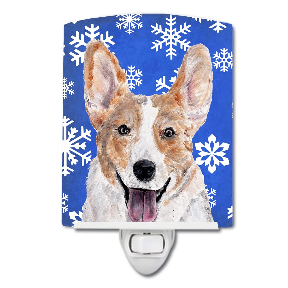 Carolines Treasures Night Light, Cardigan Corgi Design, Ceramic, UL-Certified, 6x4x3in, Multicolor, Model SC9768CNL