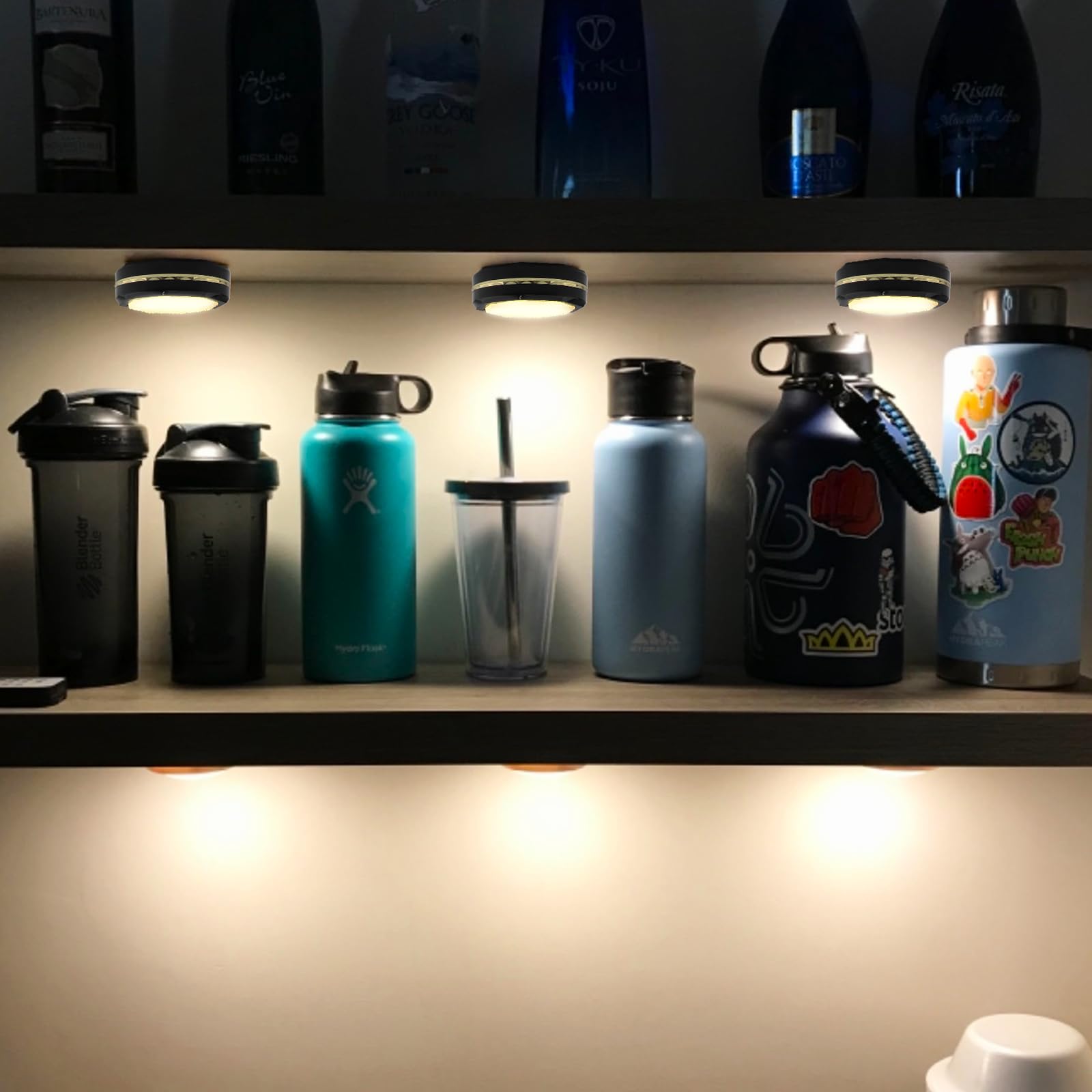 Under-Cabinet Lights Rechargeable Puck Lights Led Closet Lights With Changeable 16 Colors Usb Charging Battery Lights With Timin