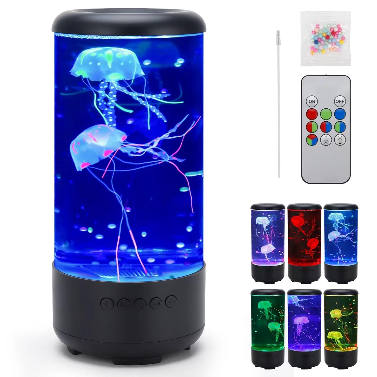Jellyfish Lamp, 18Led 7-Color Changing Light With 5 Levels Brightness Jellyfish Aquarium Fish Lamp Home Decor, Children'S Birthday Gift, Men'S And Women'S Holiday Gift, Relaxing Mood Atmosphere