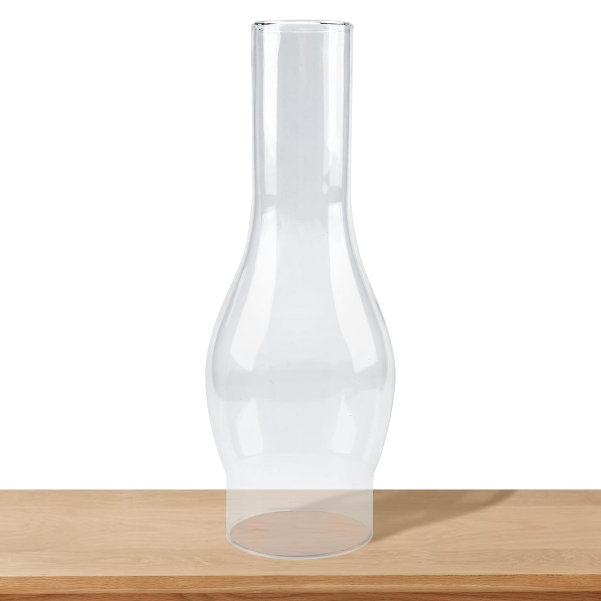 RAHATA Oil Lamp Chimney Hurricane Lamp Glass Replacement Clear 3 Inch Base for Kerosene Lamp Shade (Long Chimney Style)