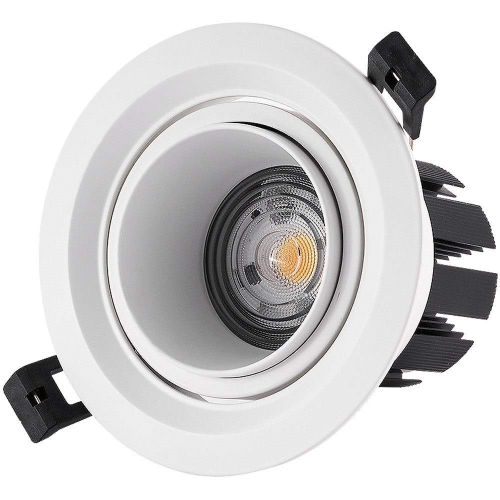 OZZKI Recessed LED Recessed Downlights Ceiling Lights Spotlights White Round Nickel Aluminum Ultra-thin White Flush Mount Anti-F