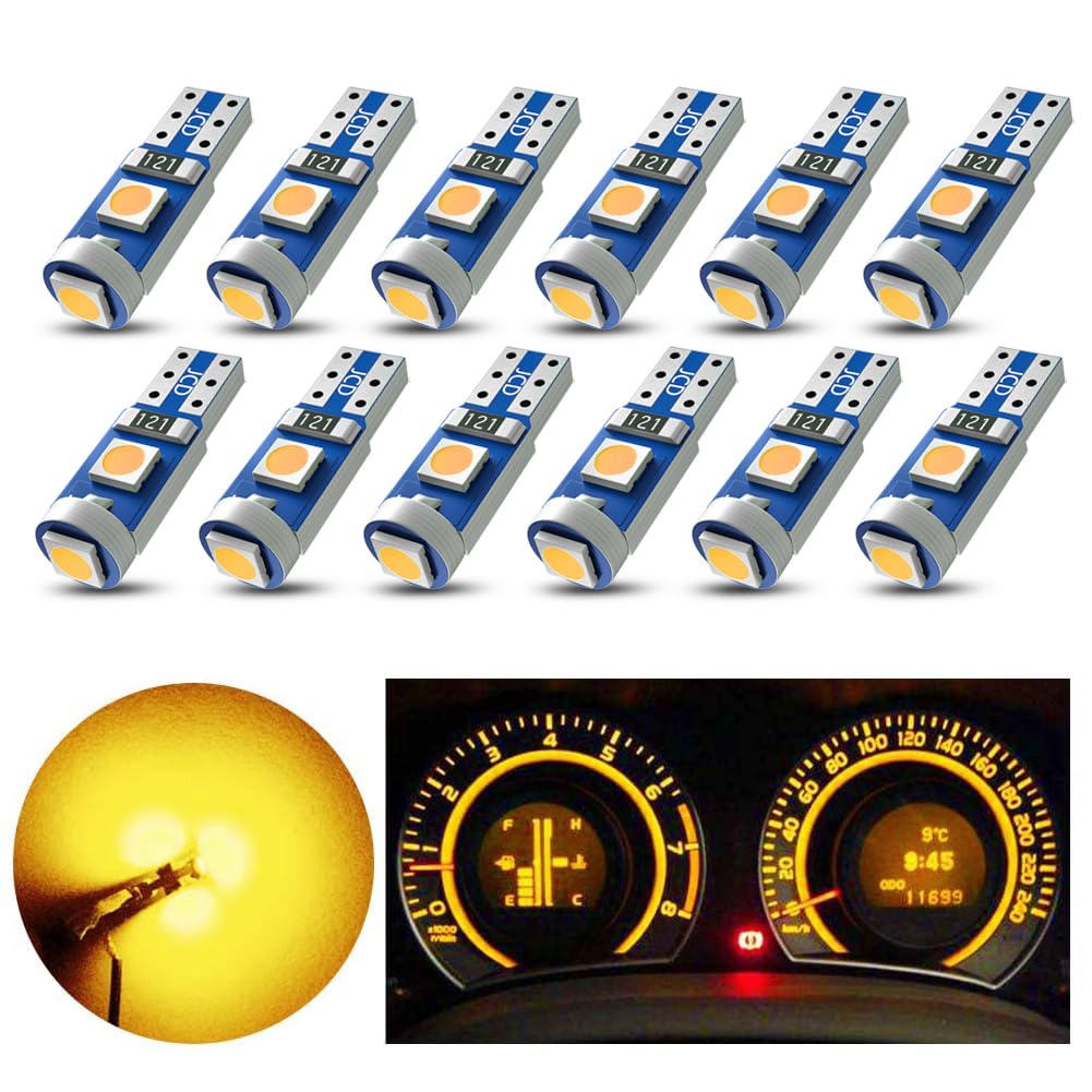 Nanpoku T5 Led Bulbs 74 73 37 2721 Led Bulb For Auto Car Dashboard Dash Instrument Panel Gauge Cluster Indicator Lights Lamp (Am
