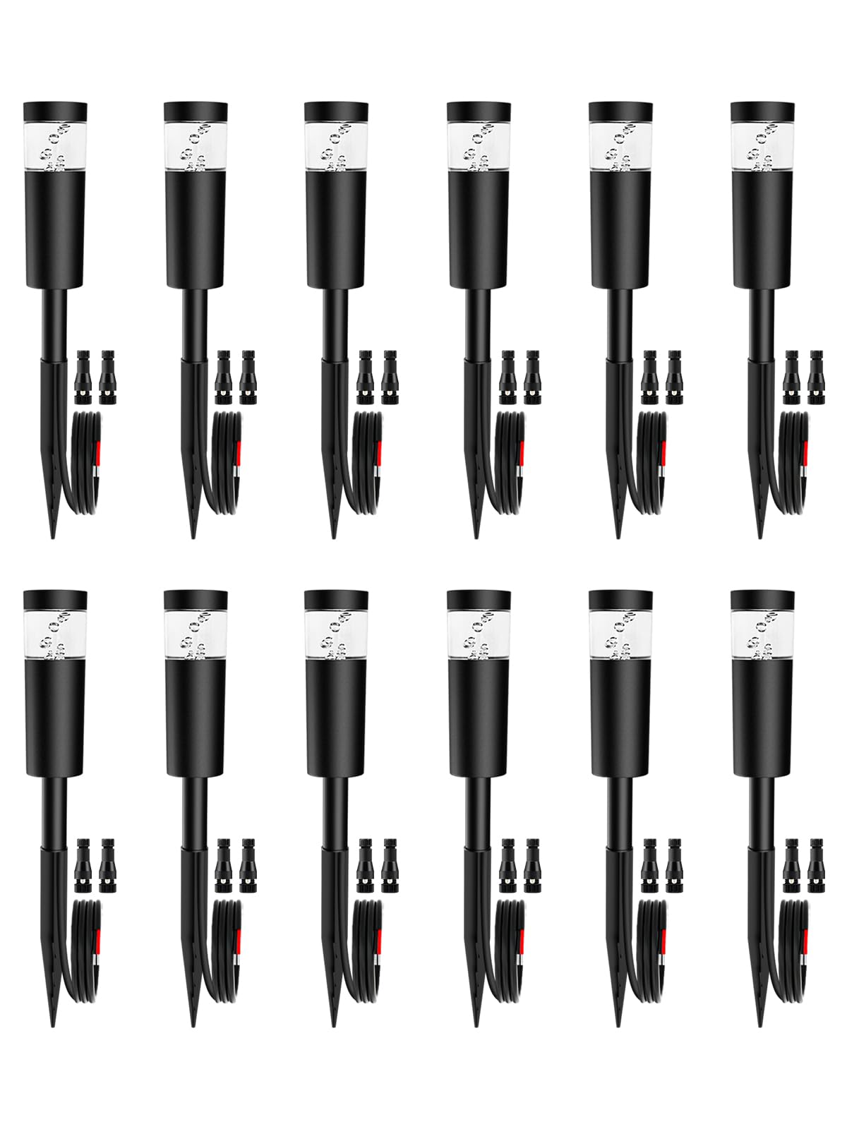 Doreio 5W Low Voltage Warm White Led Pathway Lights, 12 Pack, Ip65 Waterproof For Garden Lawn