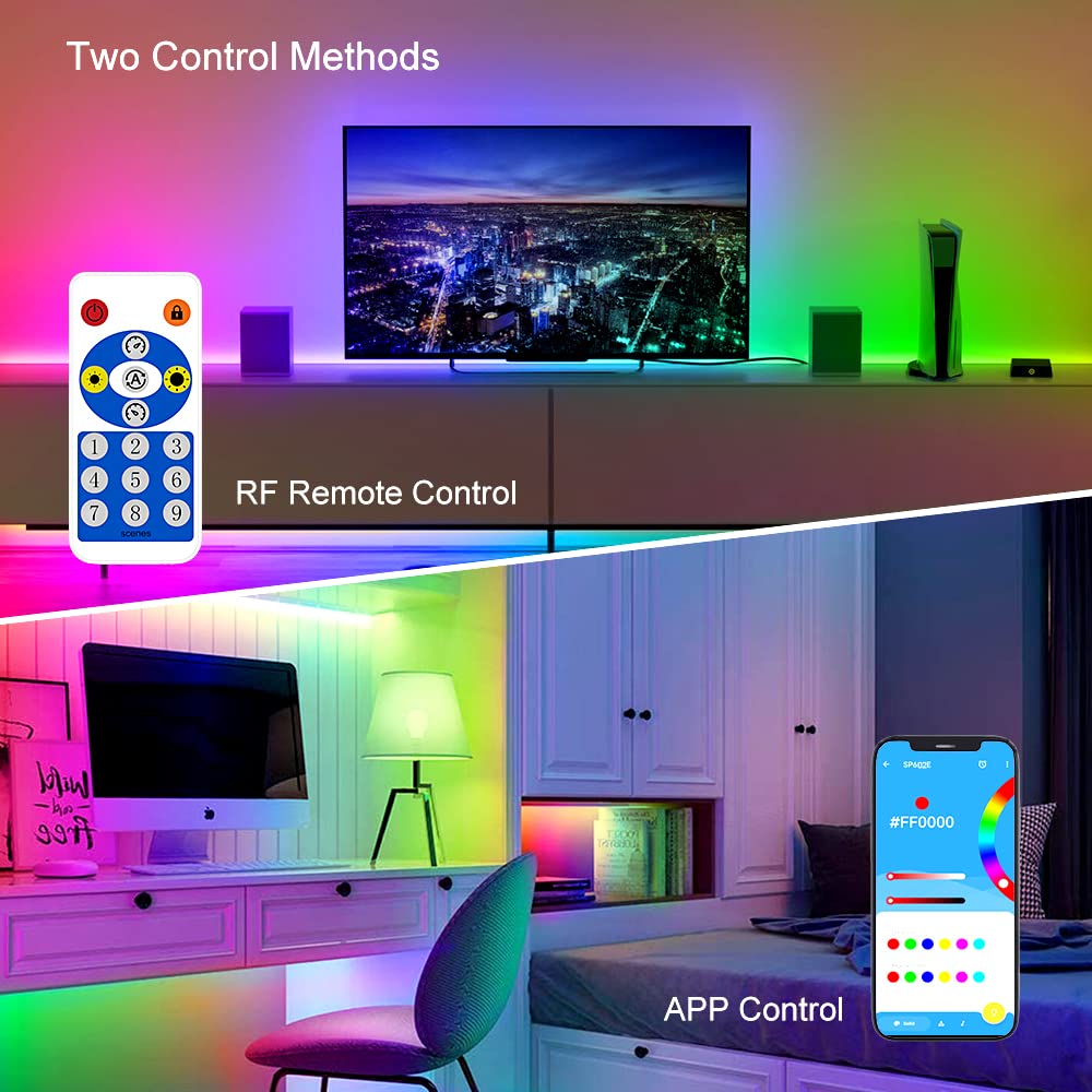 BTF-LIGHTING Bluetooth Controller for WS2812B WS2811 WS2813 WS2815 LED Strip, SP602E, White, 4 Signal Outputs, Android/iOS Compatible