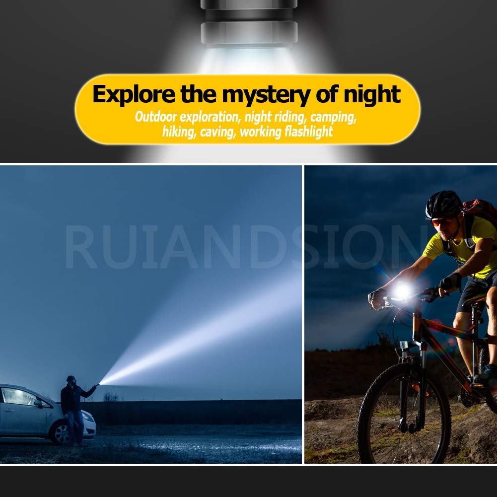 Ruiandsion LED Flashlight Bulb P13.5S Base, 6-40 Volt White Replacement for Lanterns & Work Lights, 1 Count