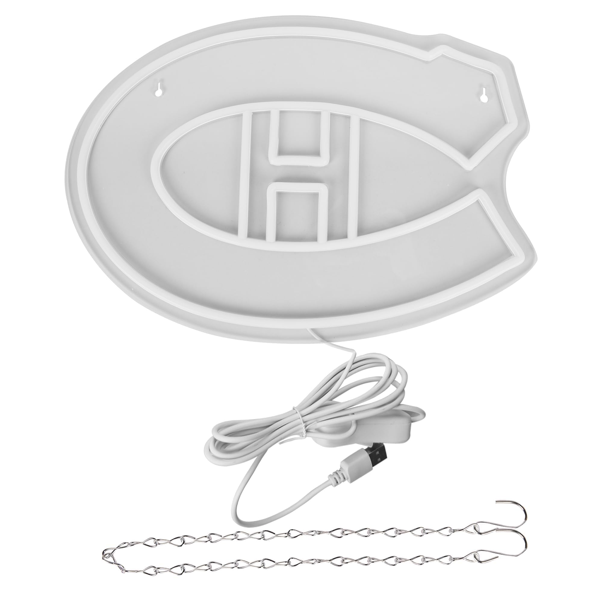 Ftmggdg Ice Hockey Neon Sign - Led Sports Decor For Montreal Fans, 16.5X11.4 Inches