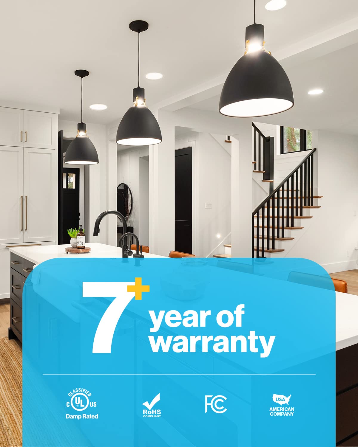 Sunco Lighting 16 Pack 5/6 Inch Led Can Lights Retrofit Recessed Lighting, Baffle Trim, Dimmable, 6000K Daylight Deluxe, 13W=75W, 965 Lm, Damp Rated, Replacement Conversion Kit - Ul