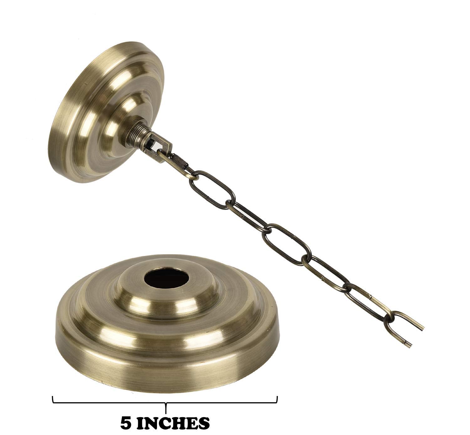 Rojoser Heavy Duty Canopy Kit & Pendant Light Fixture Chain - Vintage Bronze Chandelier