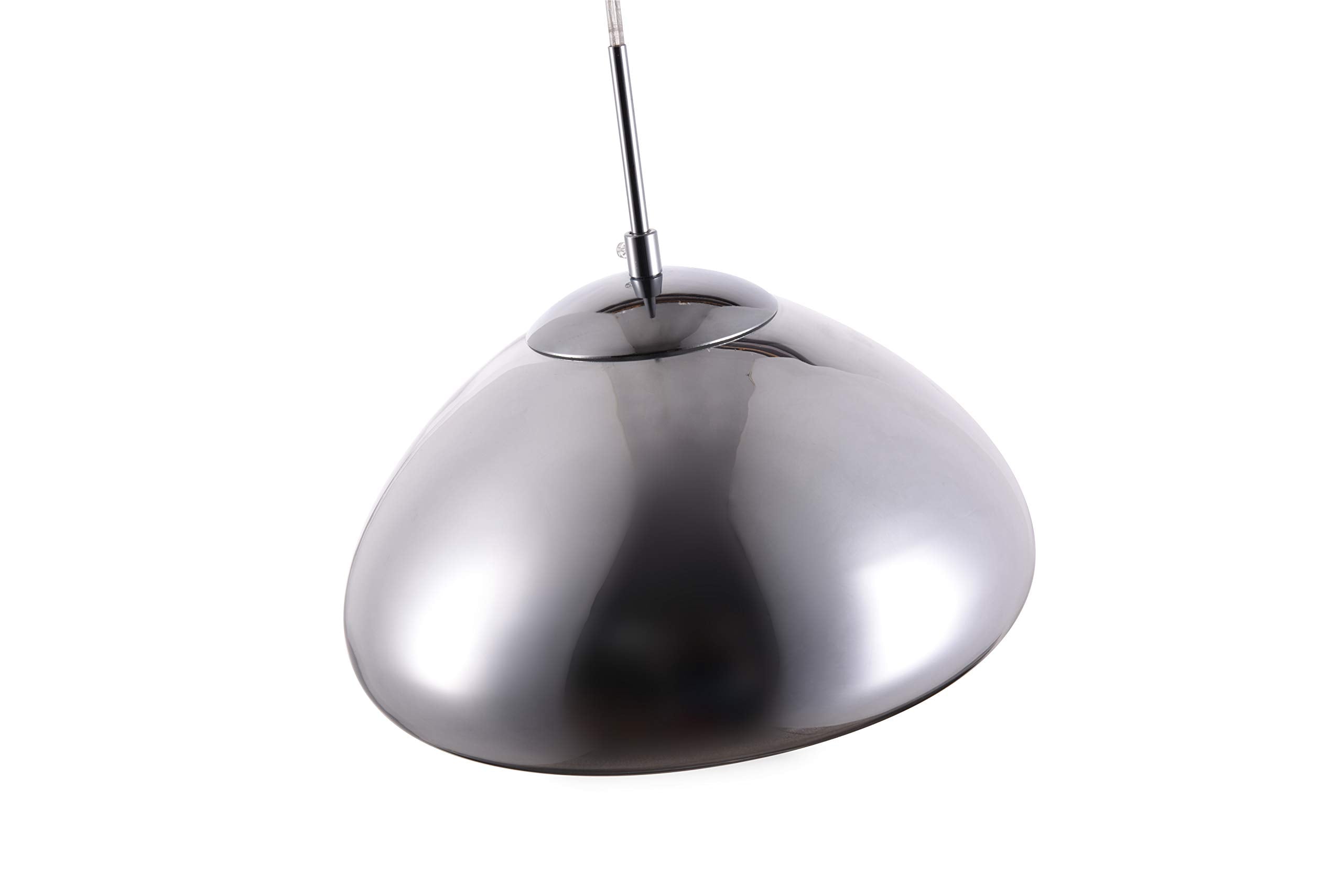 Elegant Lighting 11&quot; Chrome Pendant Light With Glass Shade - Modern Ceiling Fixture