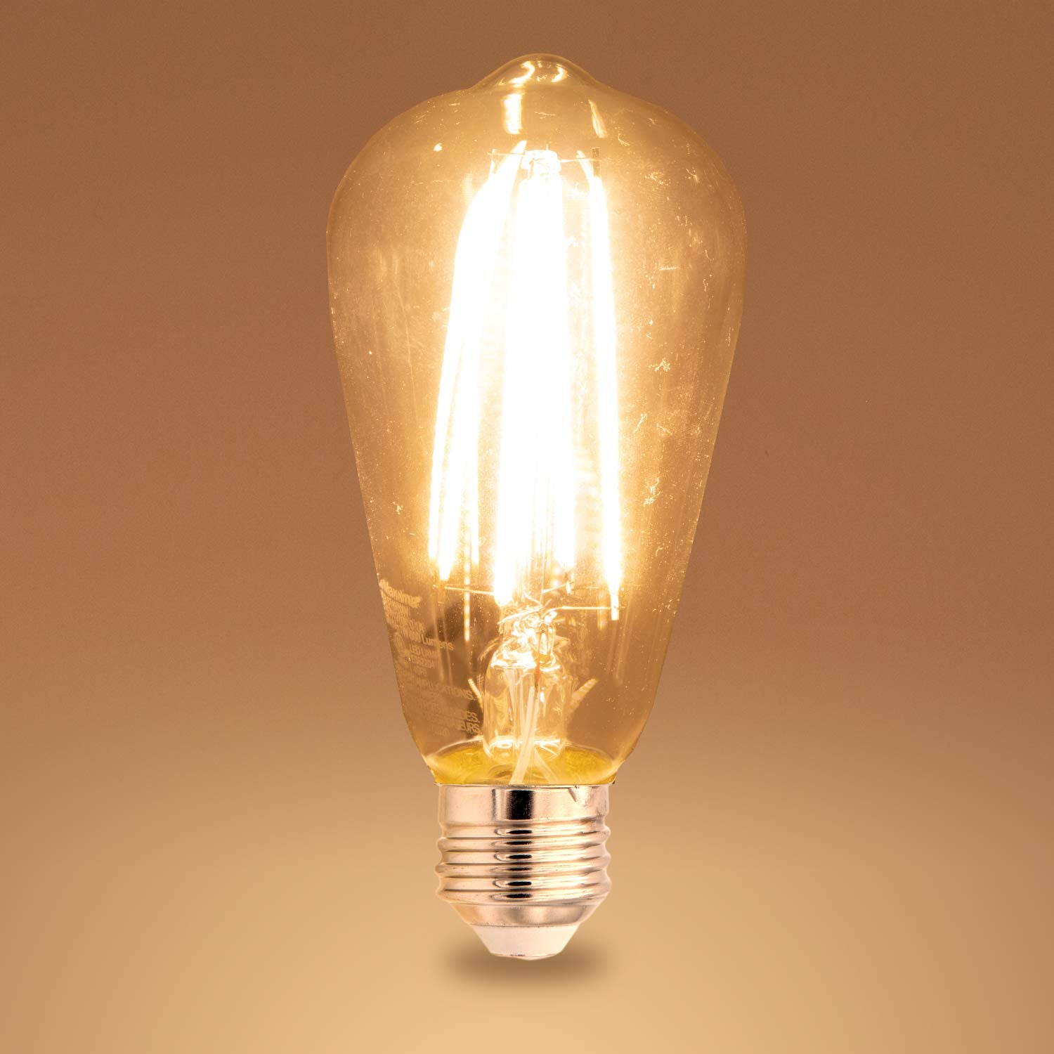 Maxxima St19 Led Filament Light Bulb 800 Lumens 60 Watt Equivalent 2700K Warm White 7 Watt Edison Bulb (6 Pack)